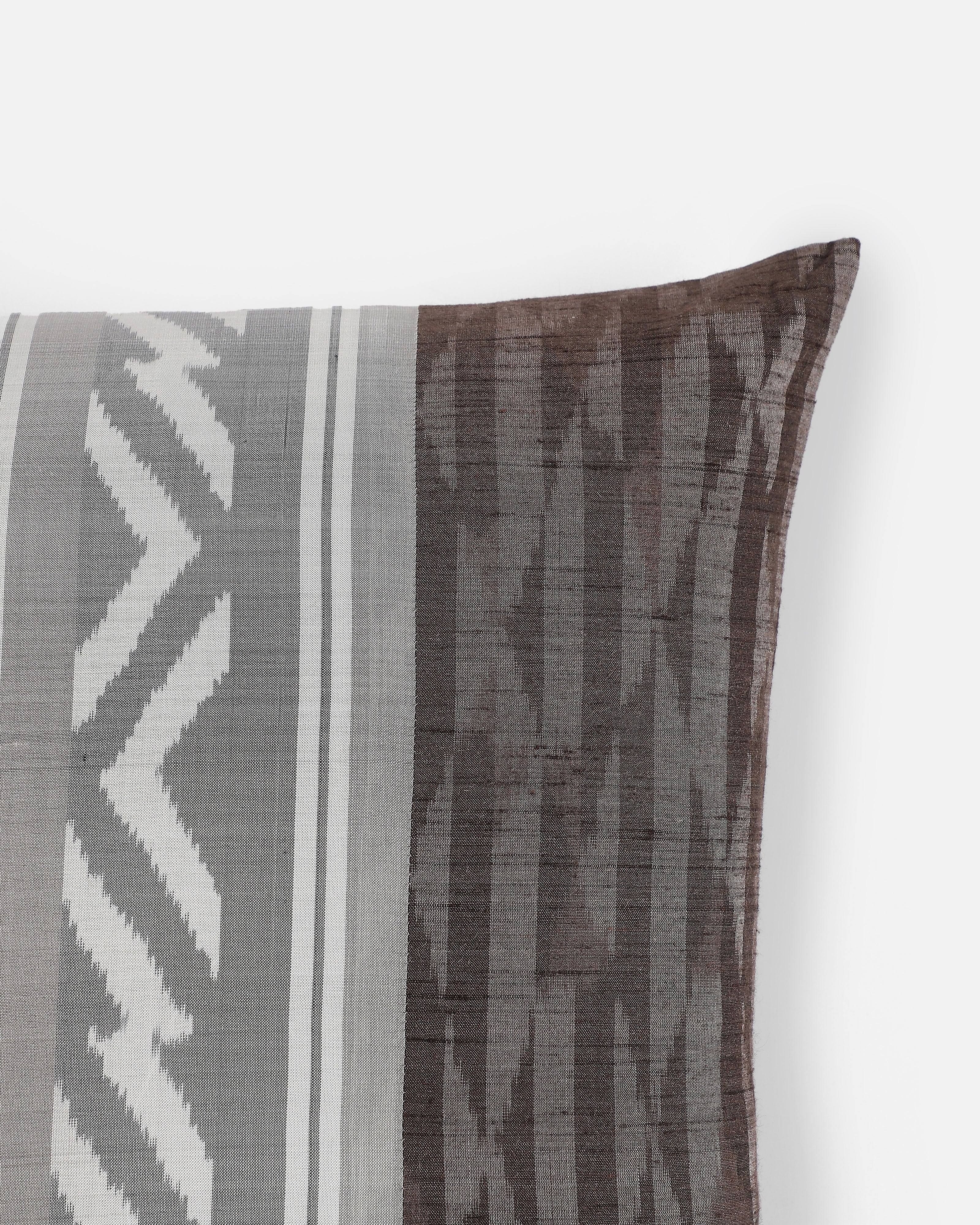 Conan Pochampally Warp Ikat Silk Cushion Cover