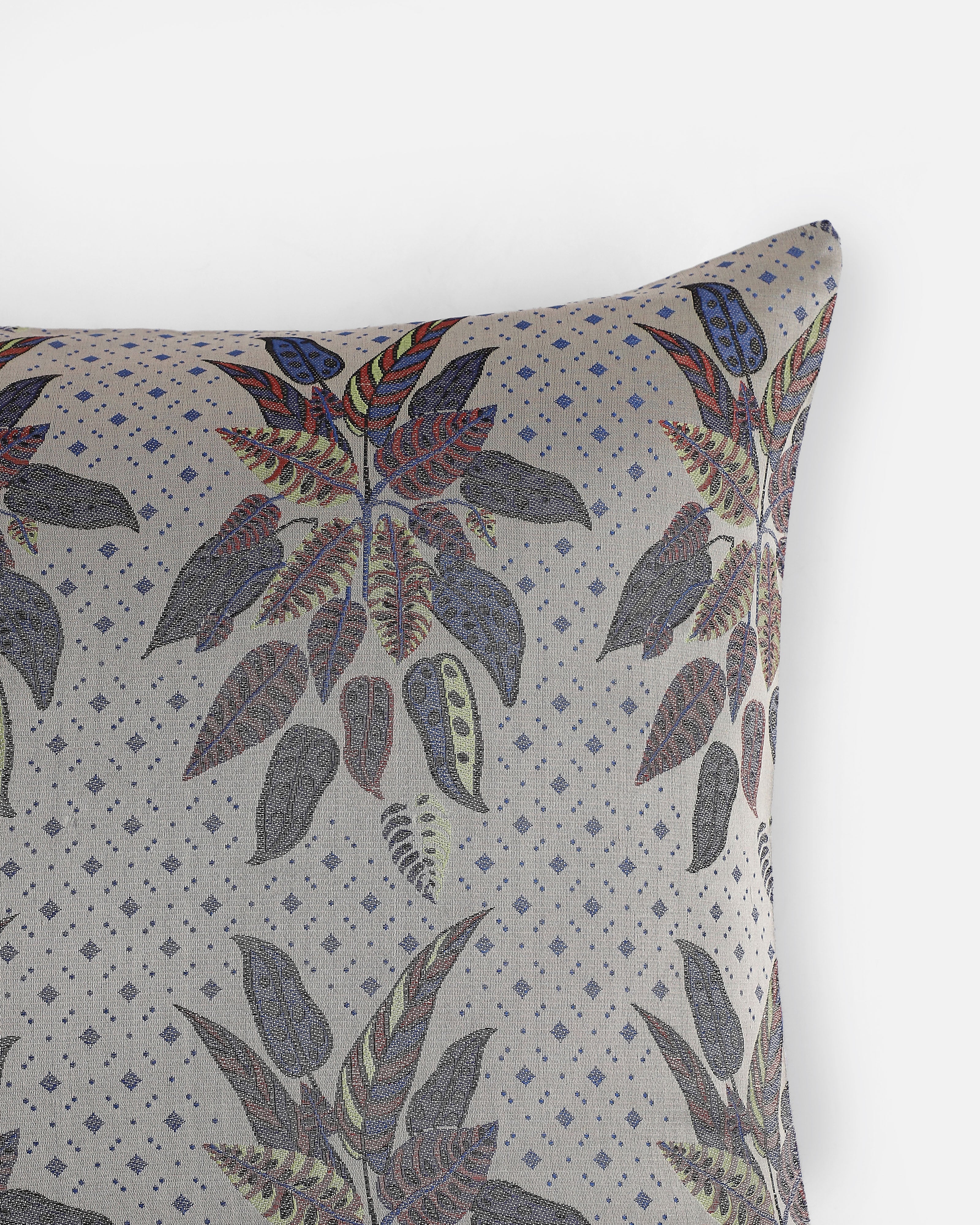 Forest Banarasi Tanchoi Silk Cushion Cover