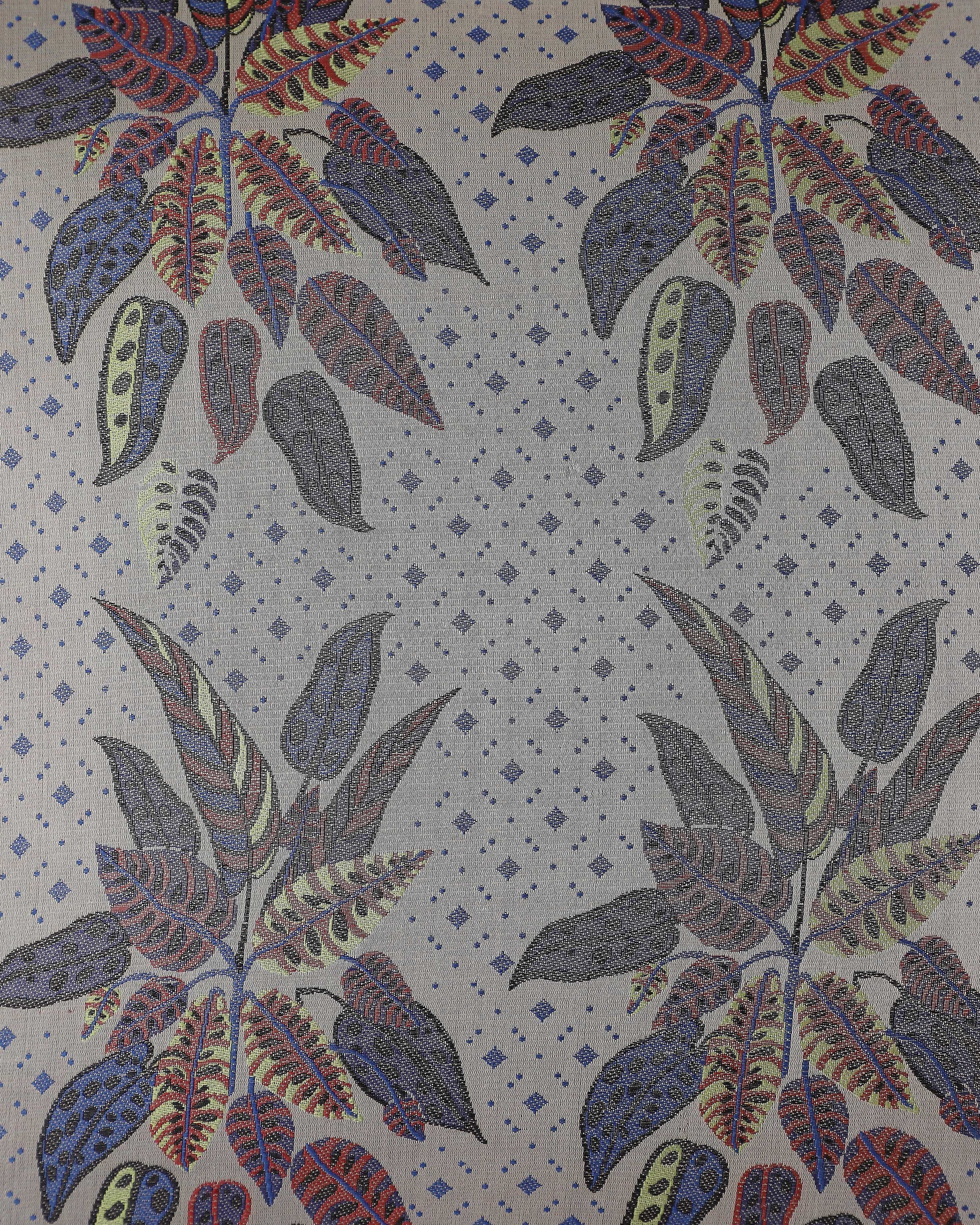 Forest Banarasi Tanchoi Silk Cushion Cover