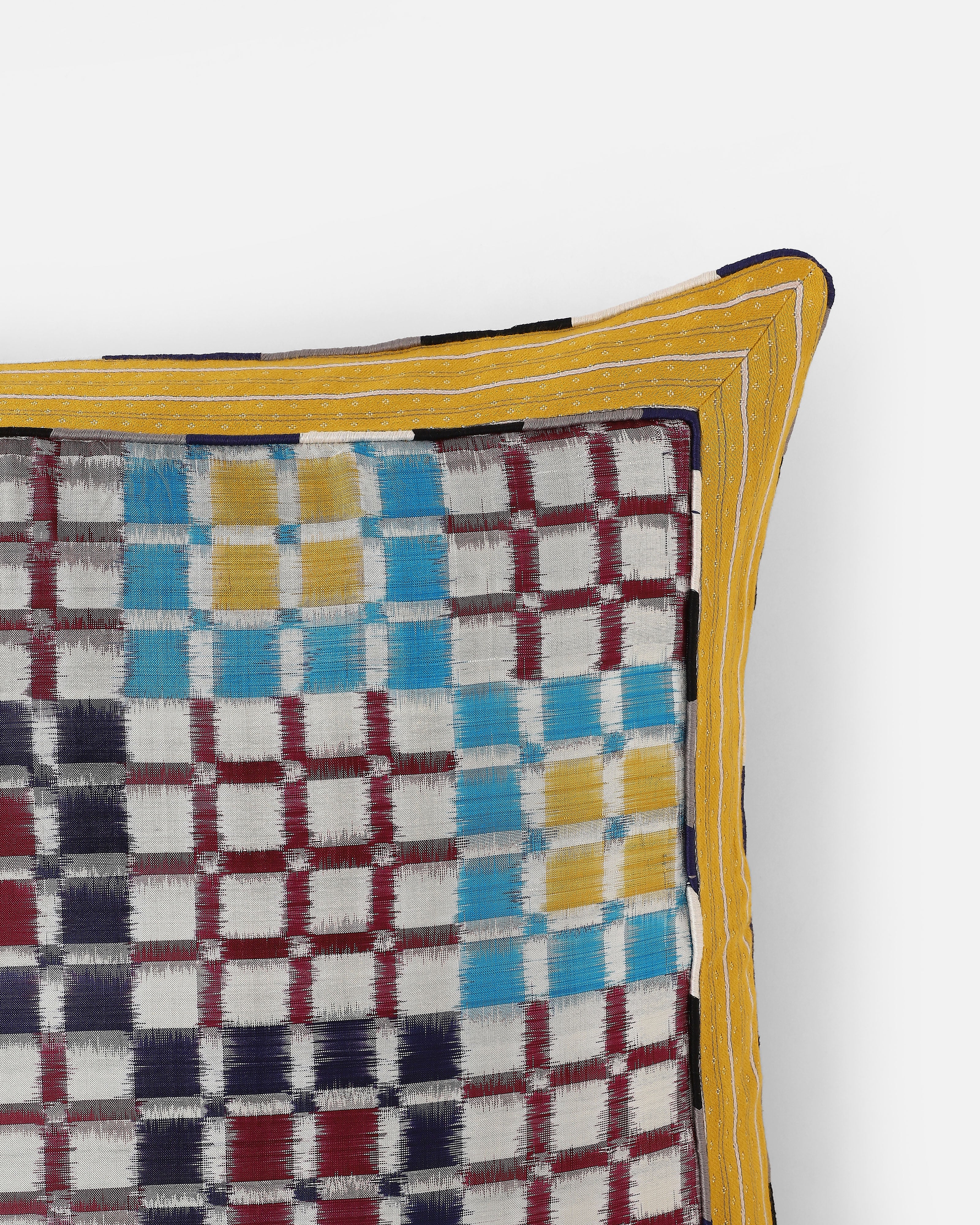 Niffi Pochampally Double Ikat Silk Cushion Cover