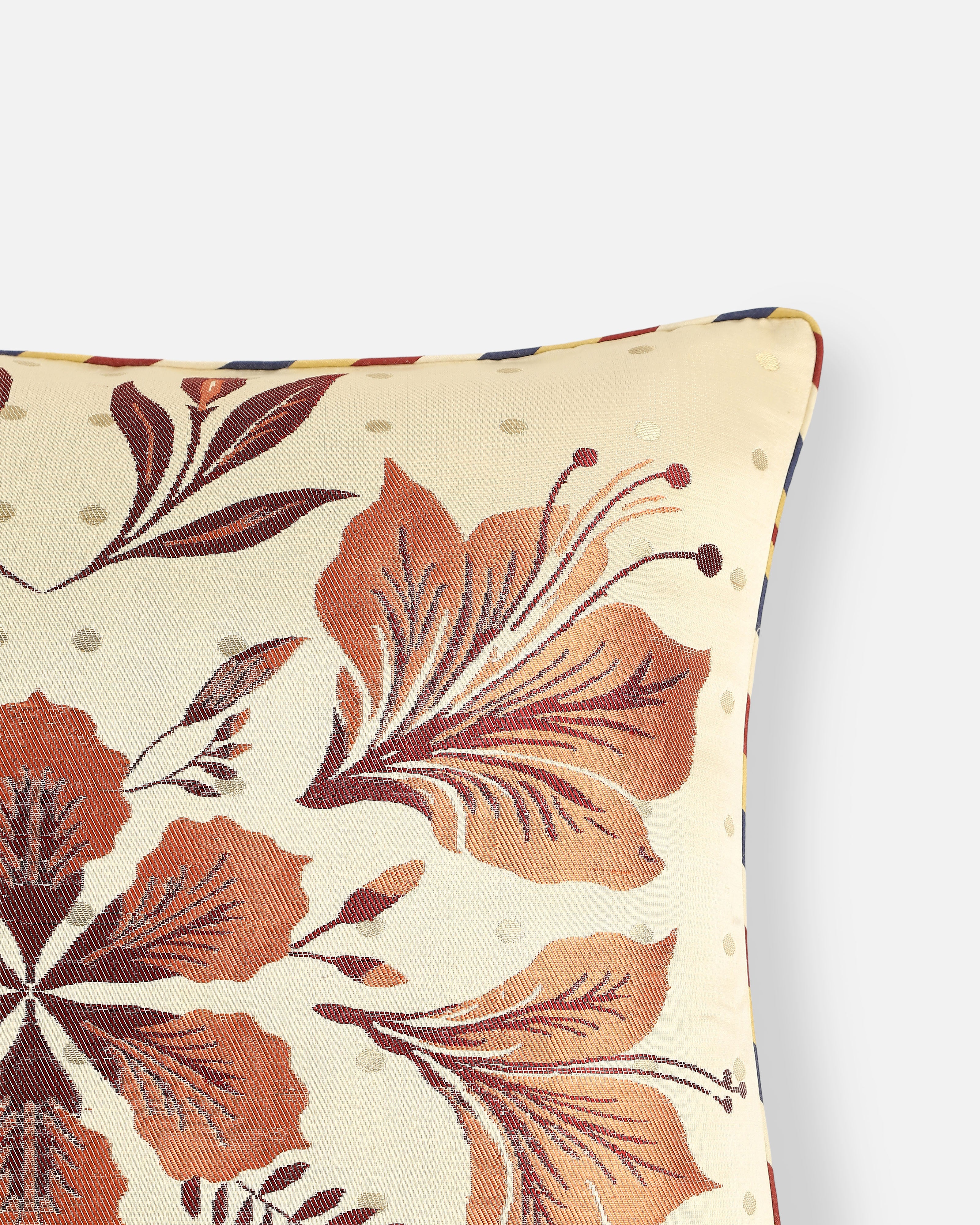 Gulmohar Banarasi Gyasar Silk Viscose Cushion Cover