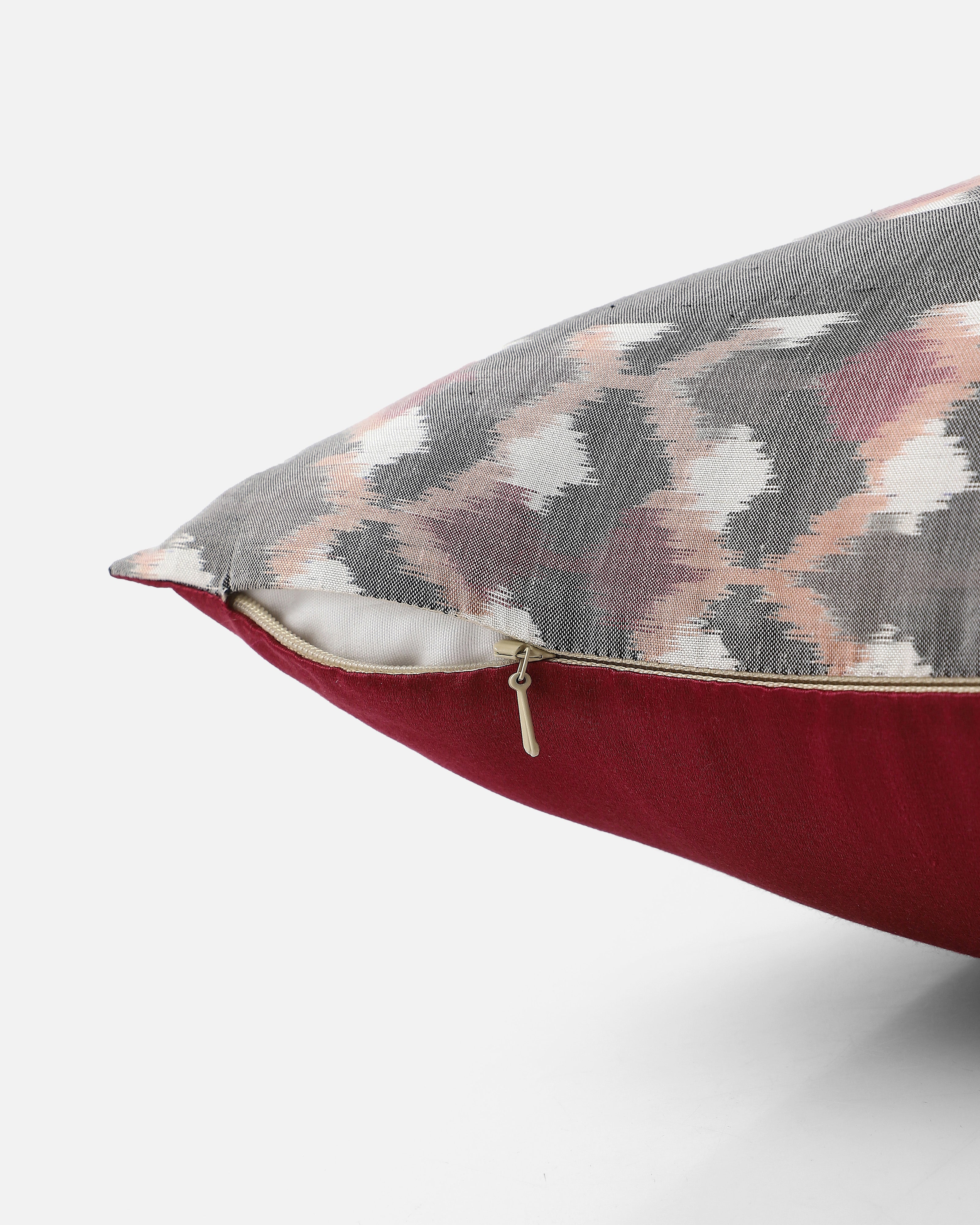 Leera Pochampally Weft Ikat Cotton Silk Cushion Cover