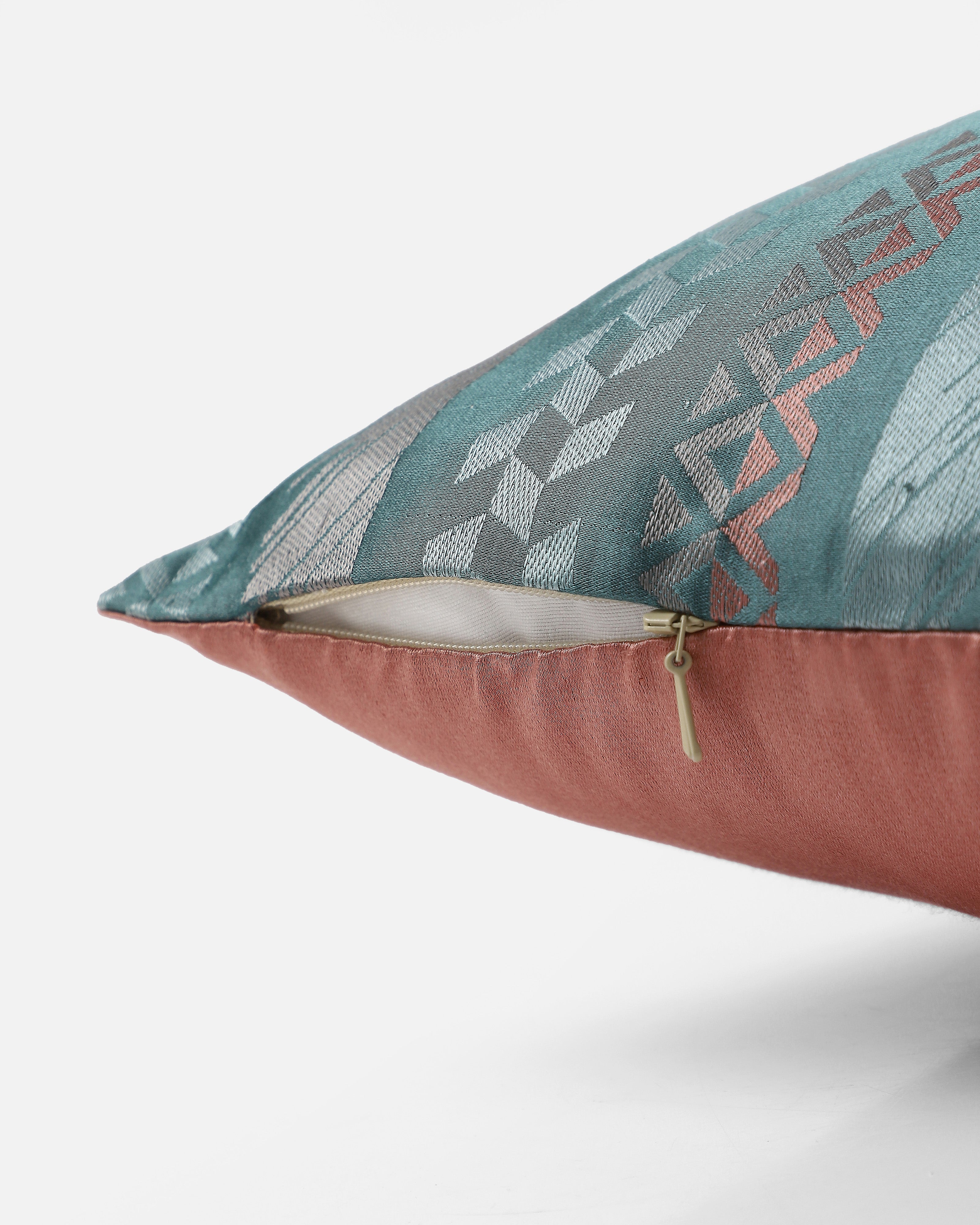 Dhaari Banarasi Tanchoi Silk Cushion Cover