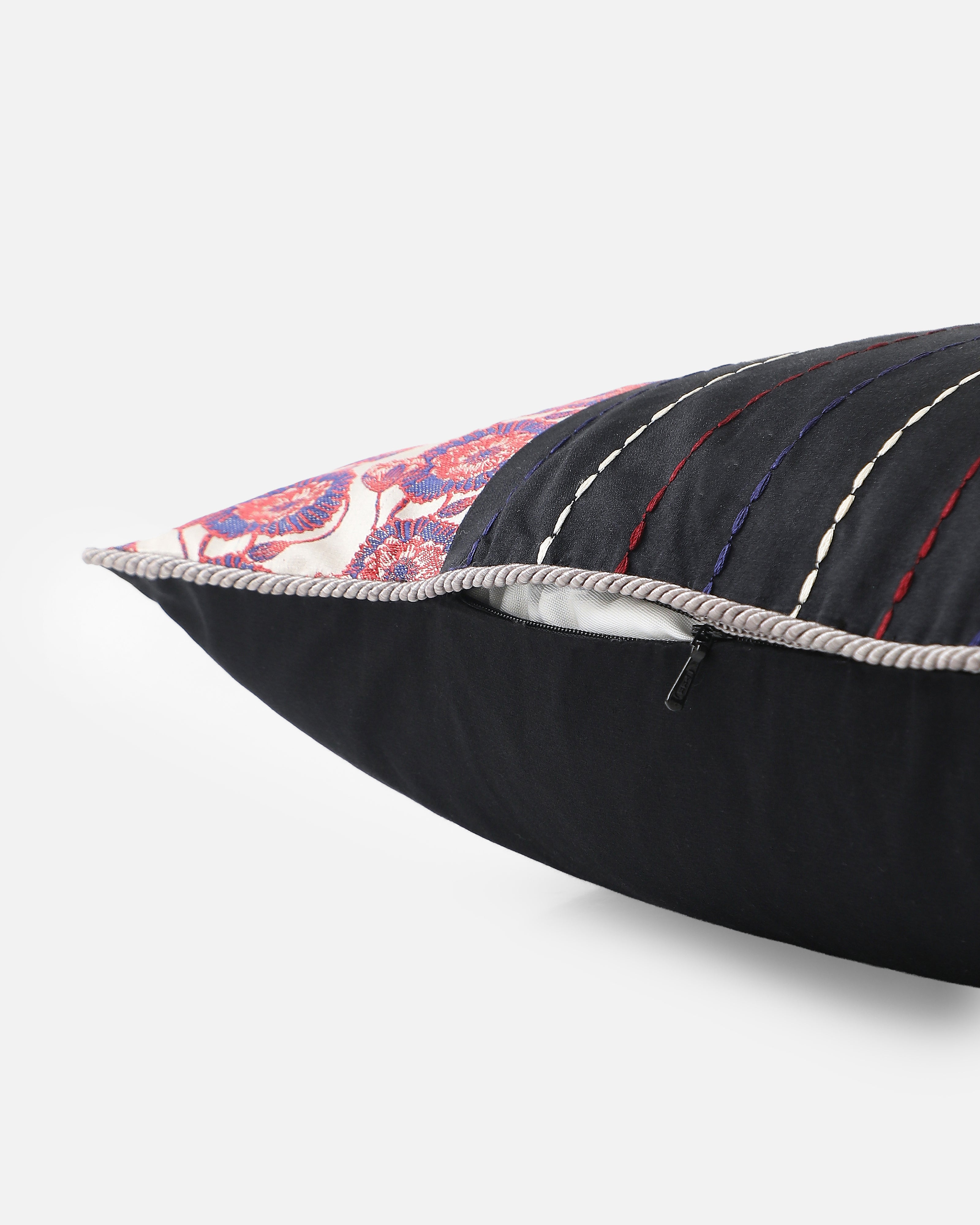 Waterlily Banarasi Tanchoi Silk Cushion Cover