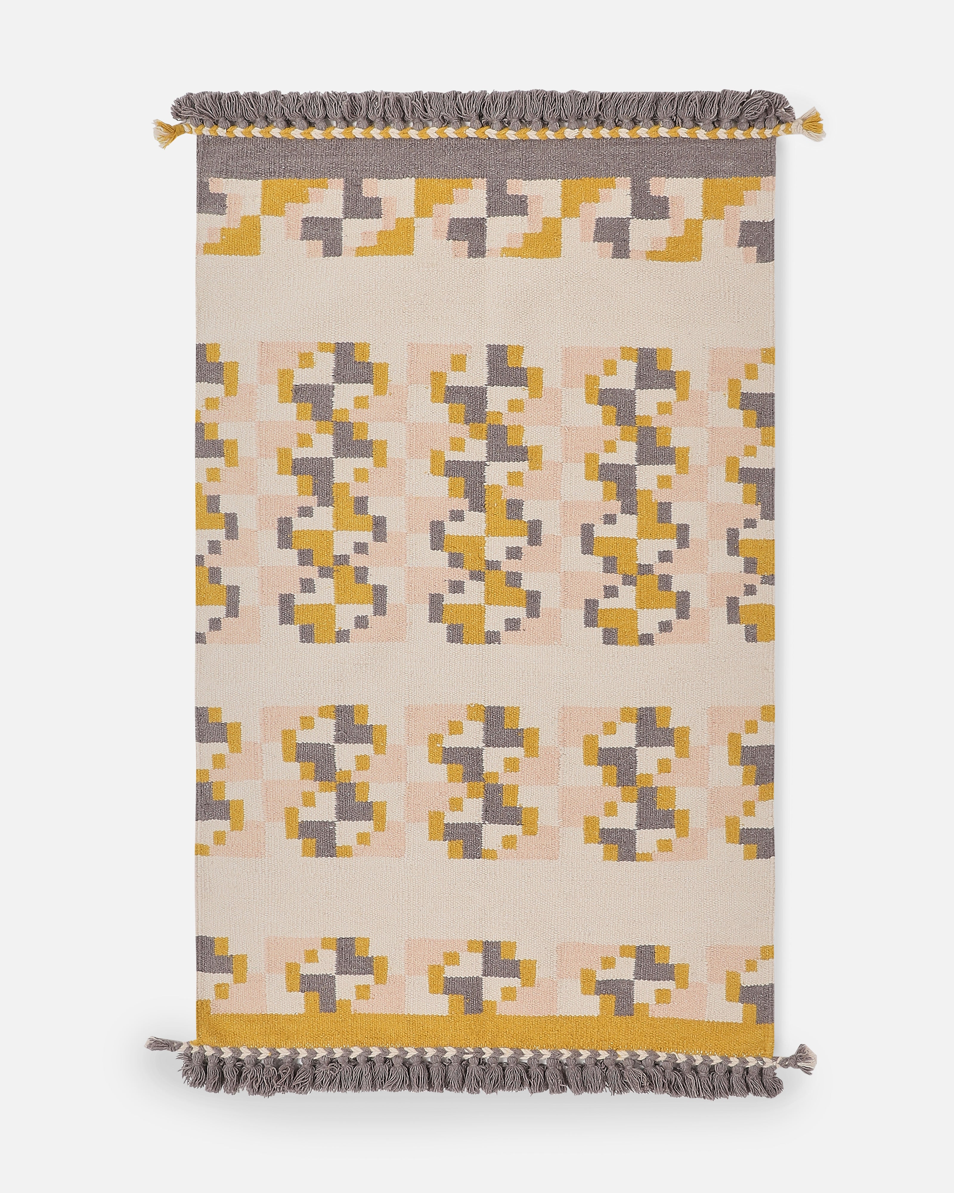 Trick Bhujodi Extra Weft Cotton Wool Rug