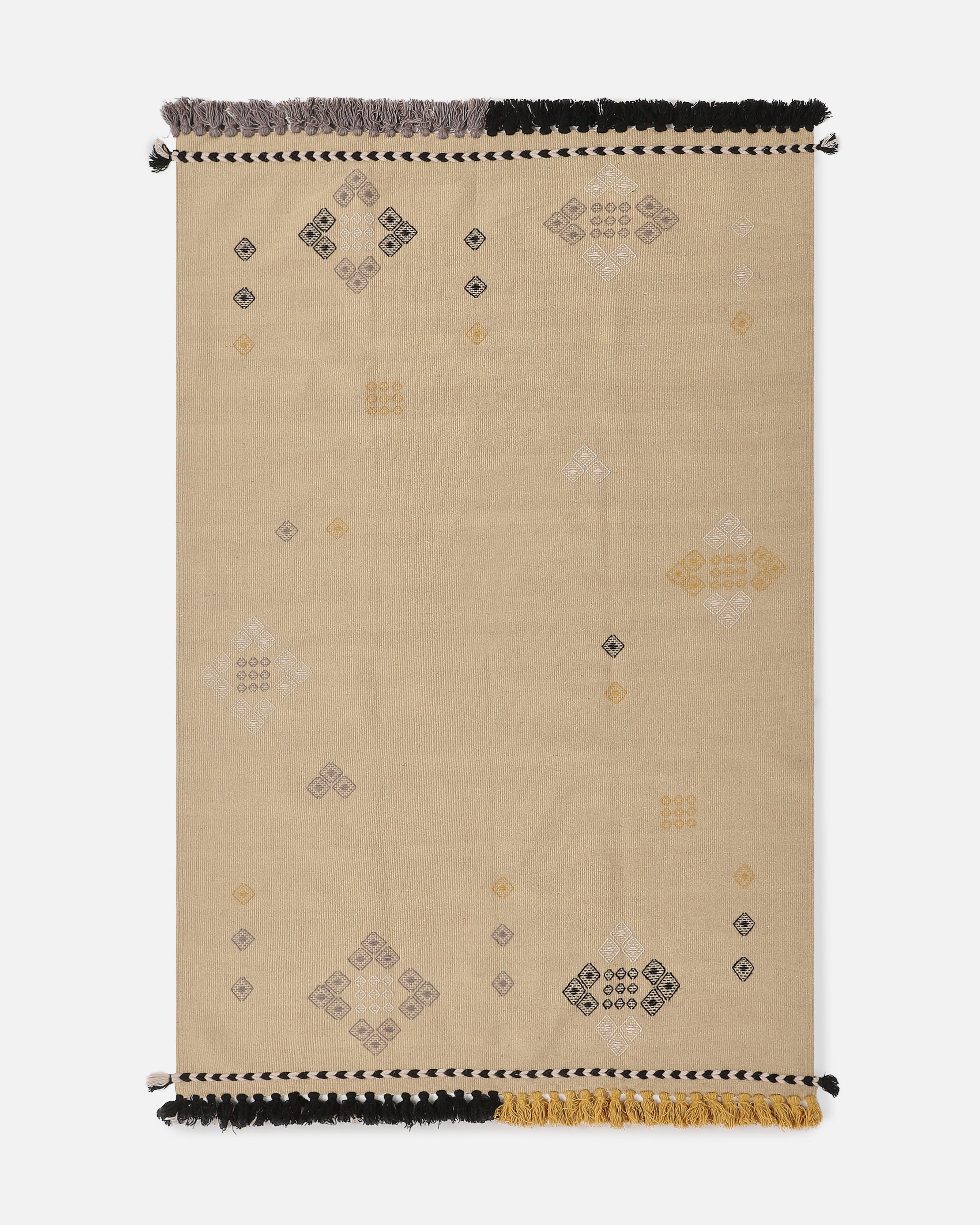 Amein Bhujodi Extra Weft Cotton Wool Rug