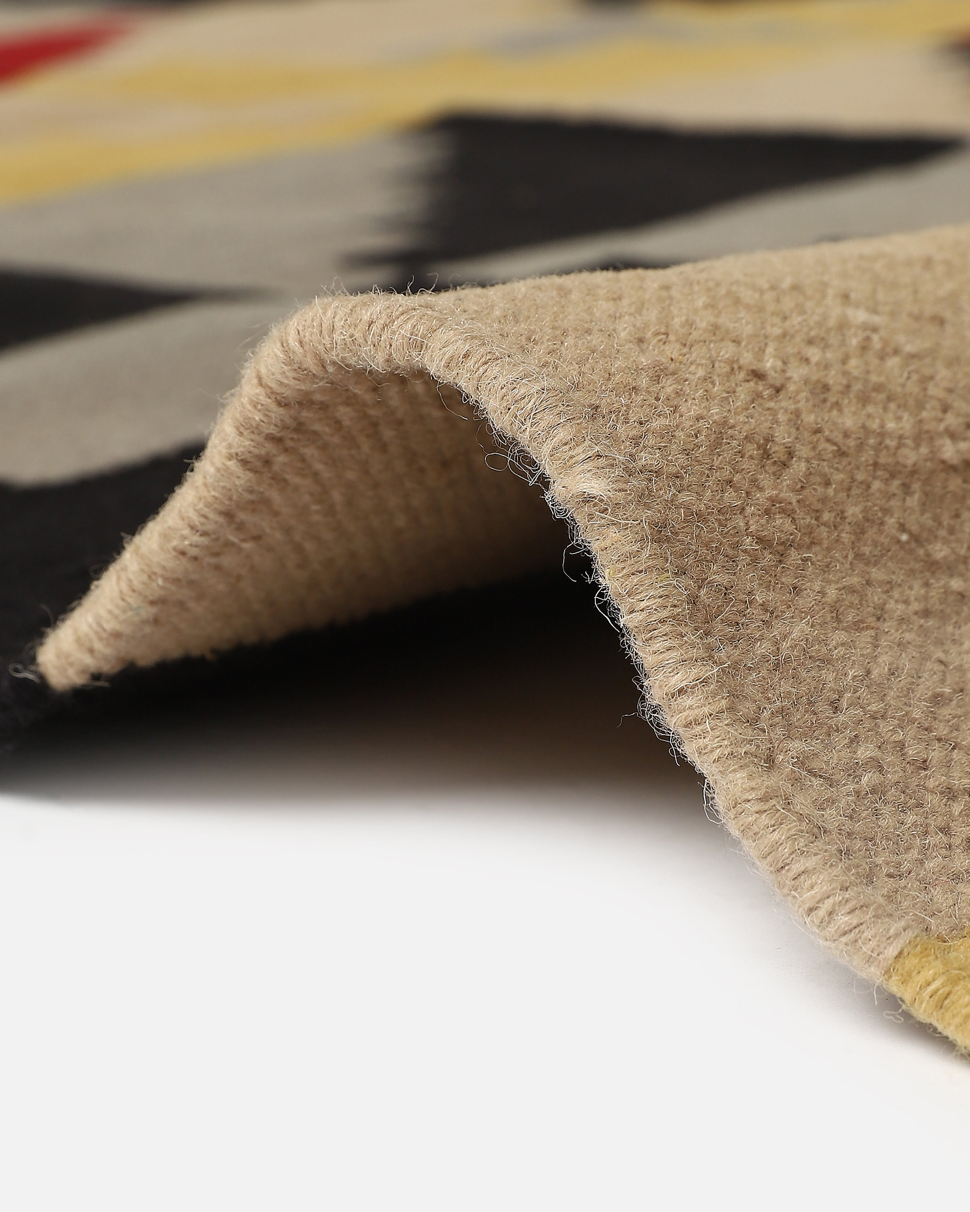 Steep Bhadohi Panja Cotton Wool Rug