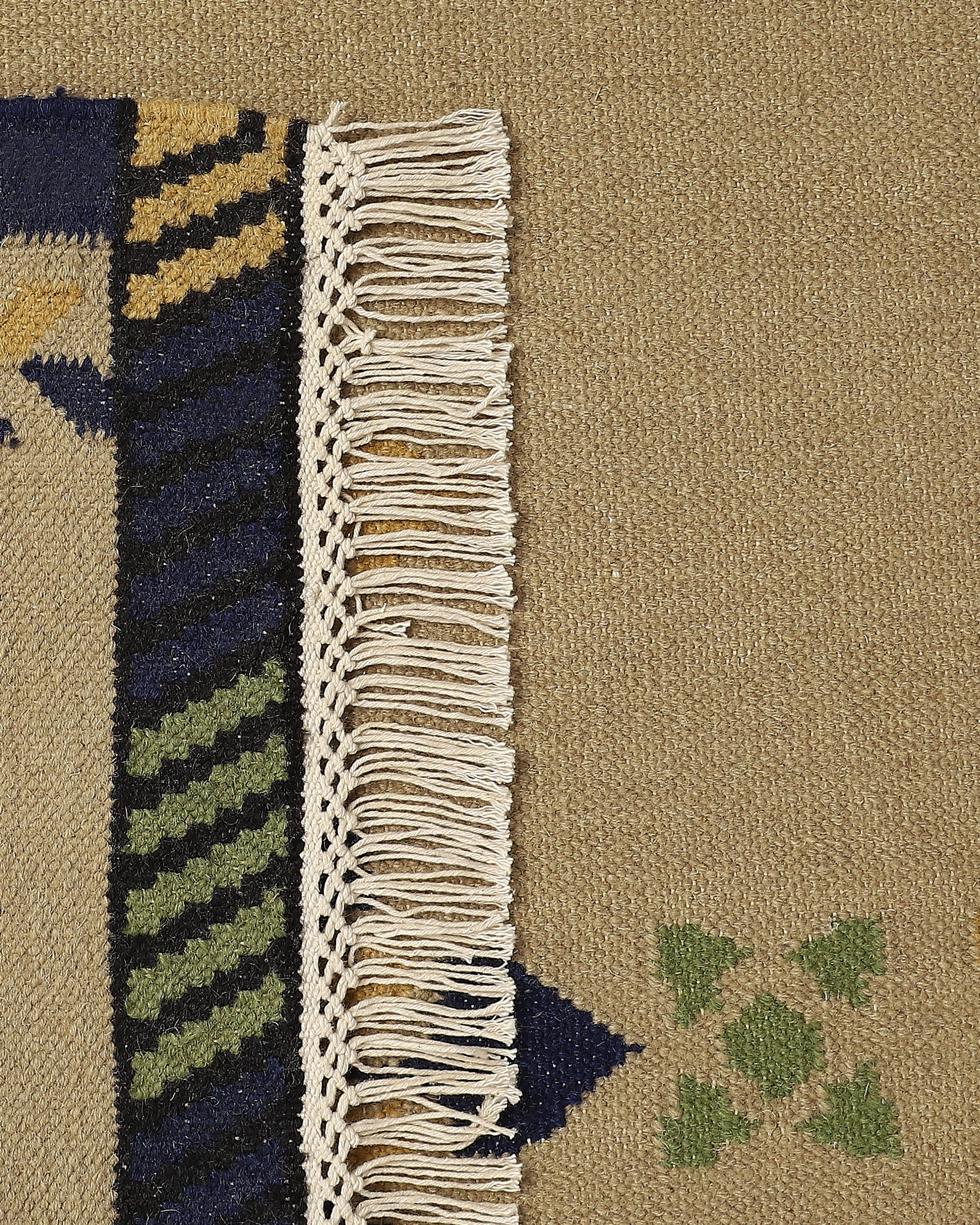 Kapok Bhadohi Panja Cotton Wool Rug
