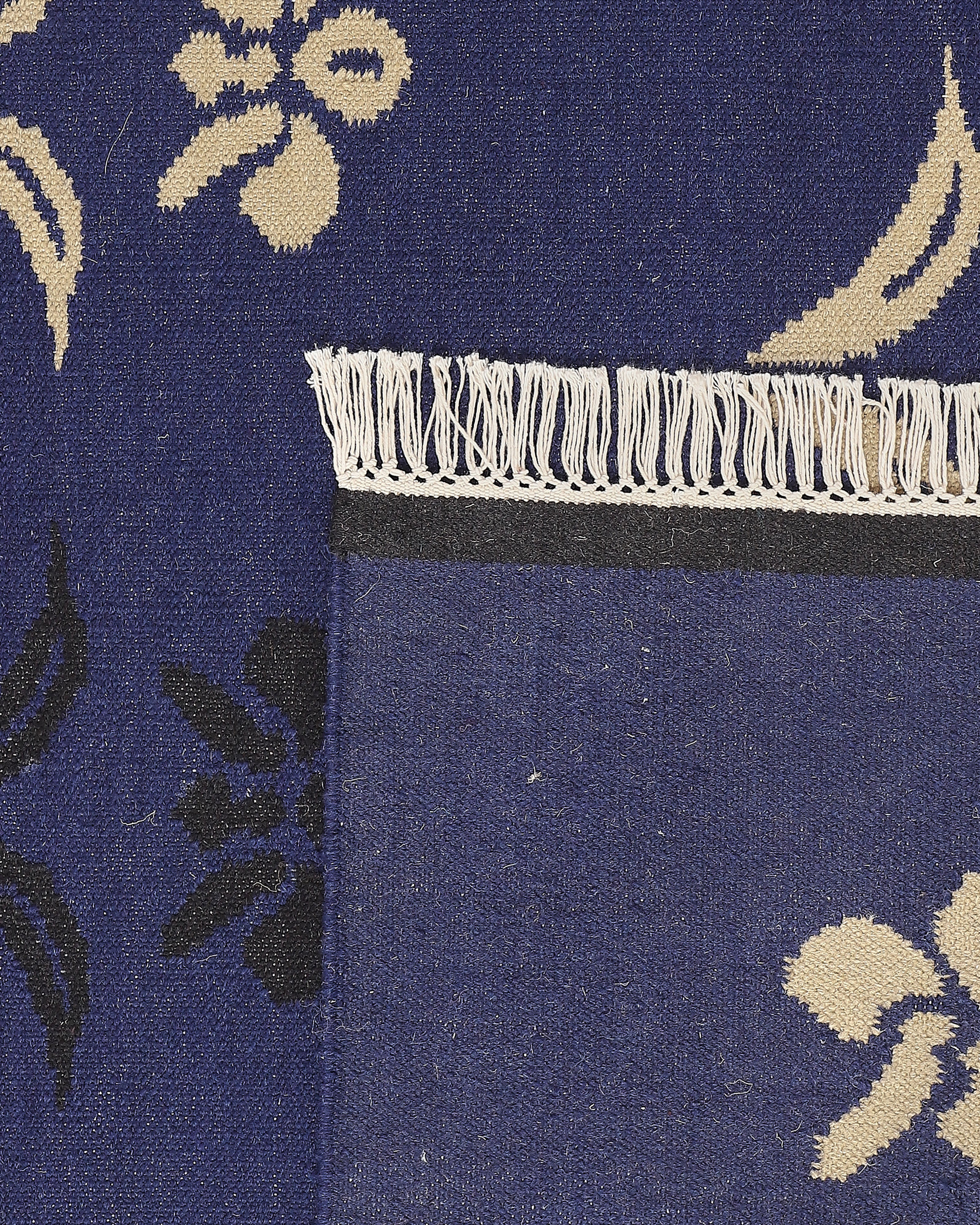 Orchids Bhadohi Panja Cotton Wool Rug