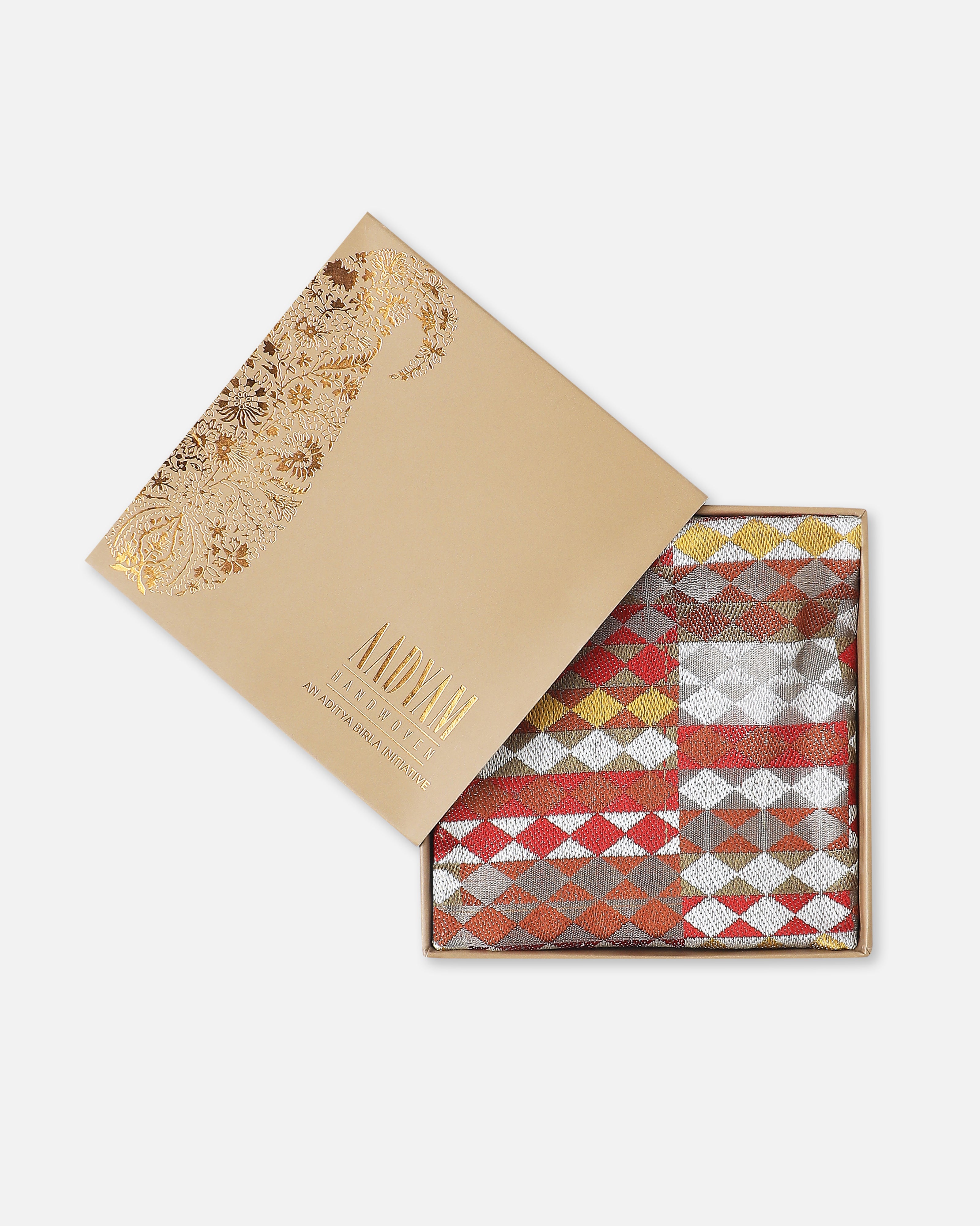 Paara Banarasi Tanchoi Silk Pocket Square