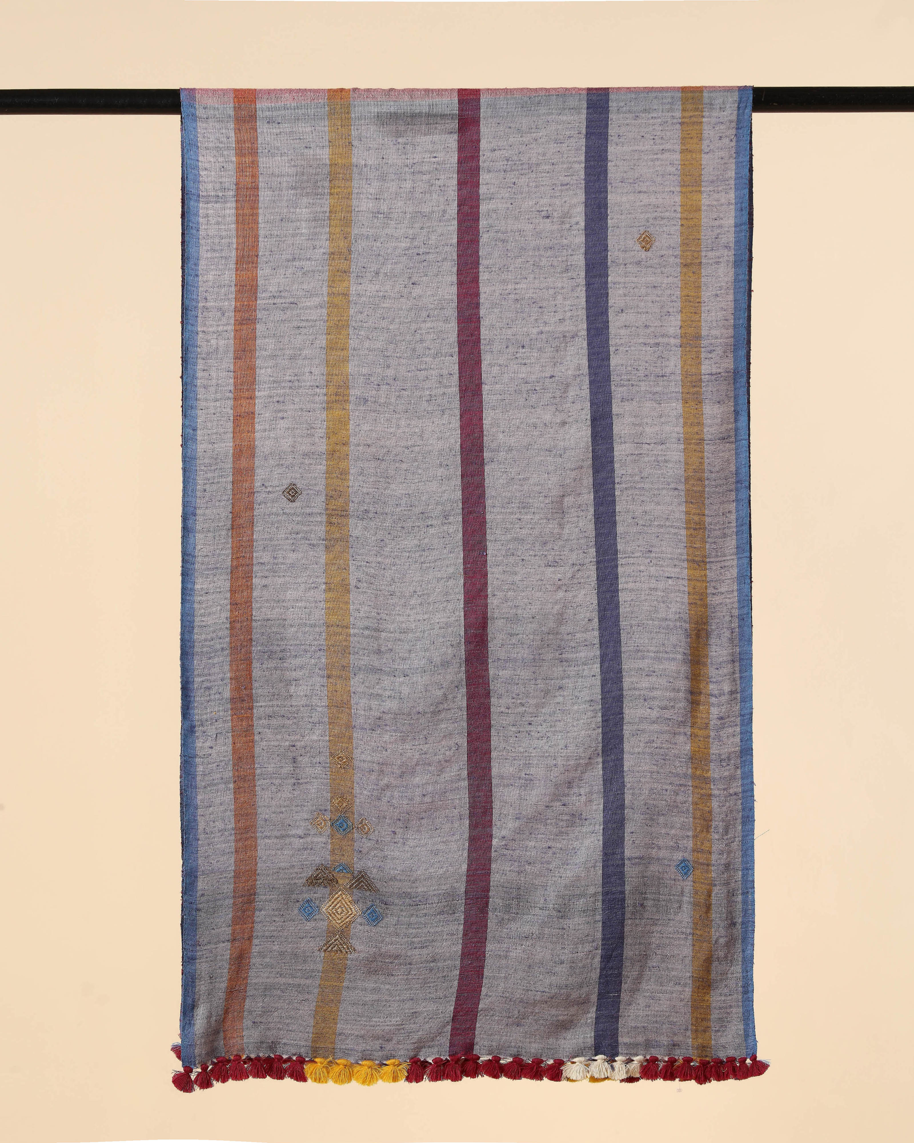 Rola Bhujodi Extra Weft Wool Silk Stole
