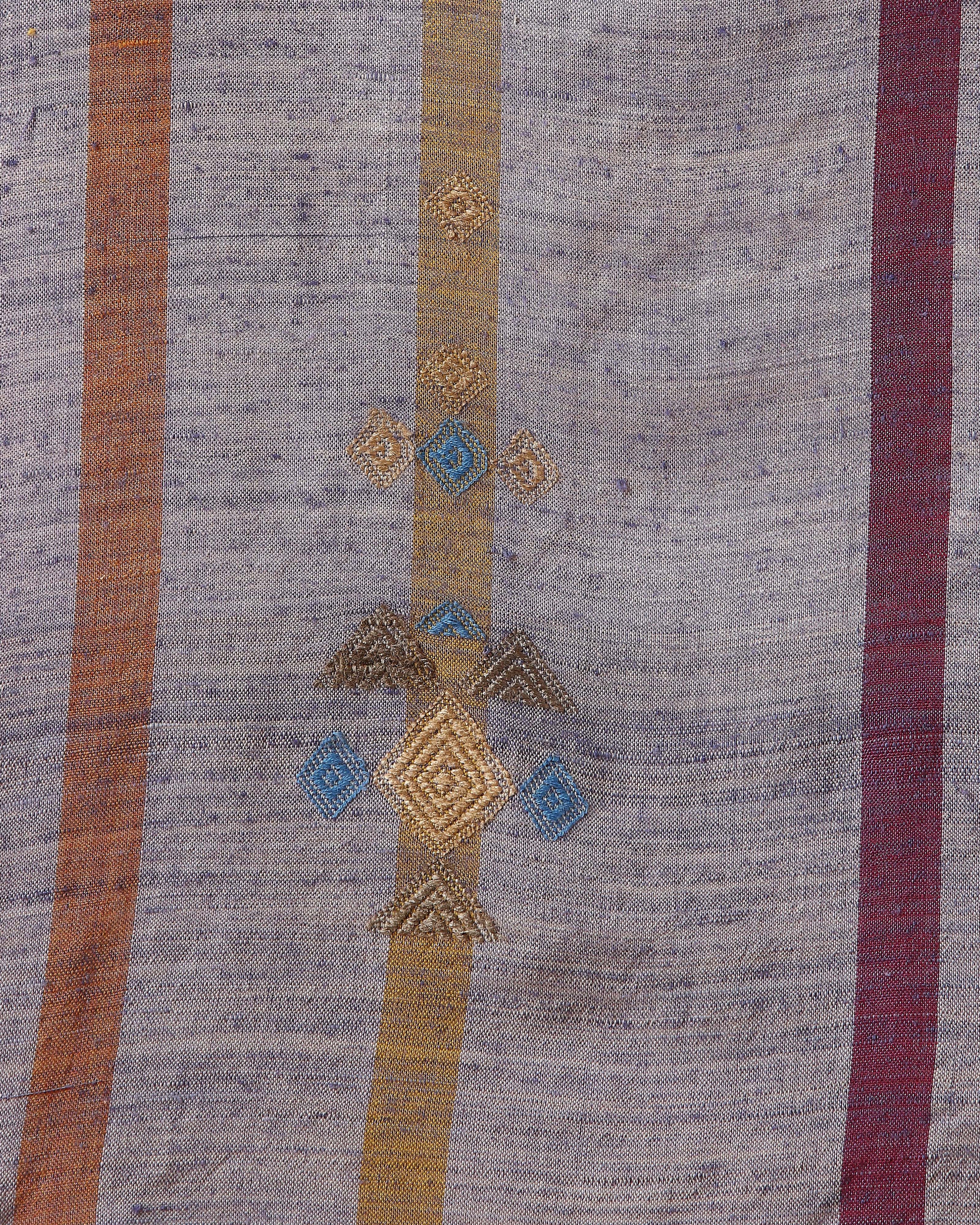 Rola Bhujodi Extra Weft Wool Silk Stole
