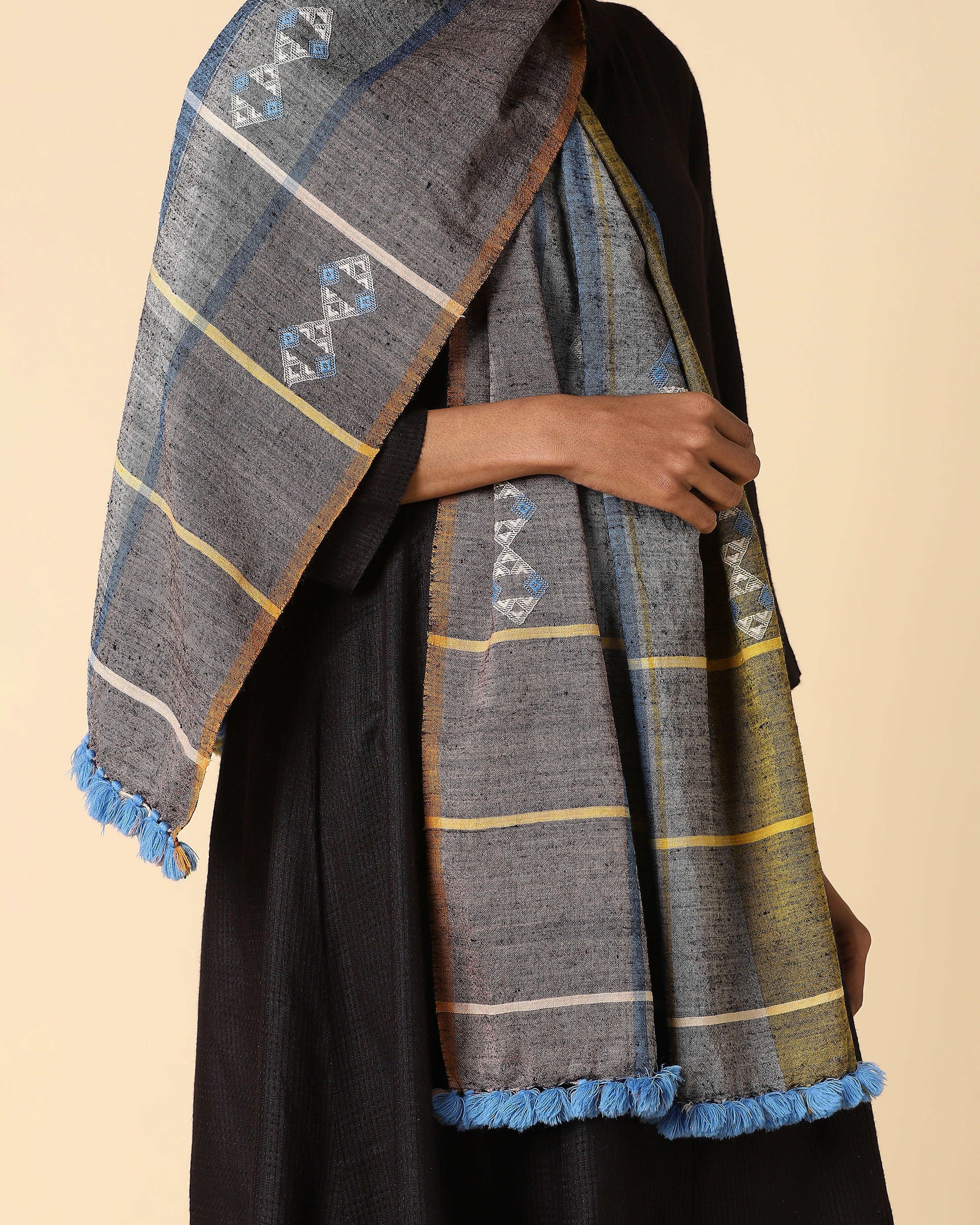Roli Bhujodi Extra Weft Wool Silk Stole