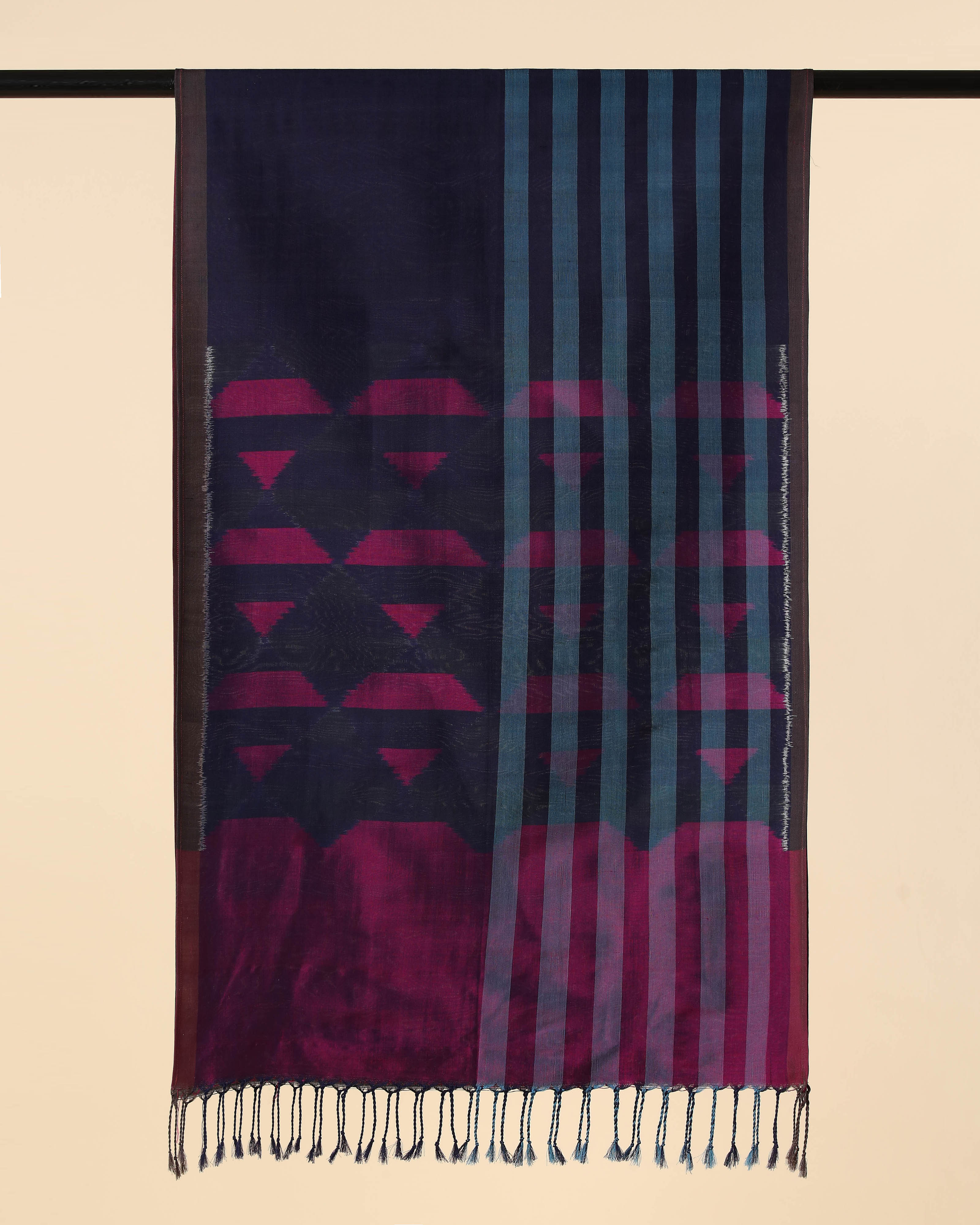 Bob Pochampally Weft Ikat Cotton Silk Stole