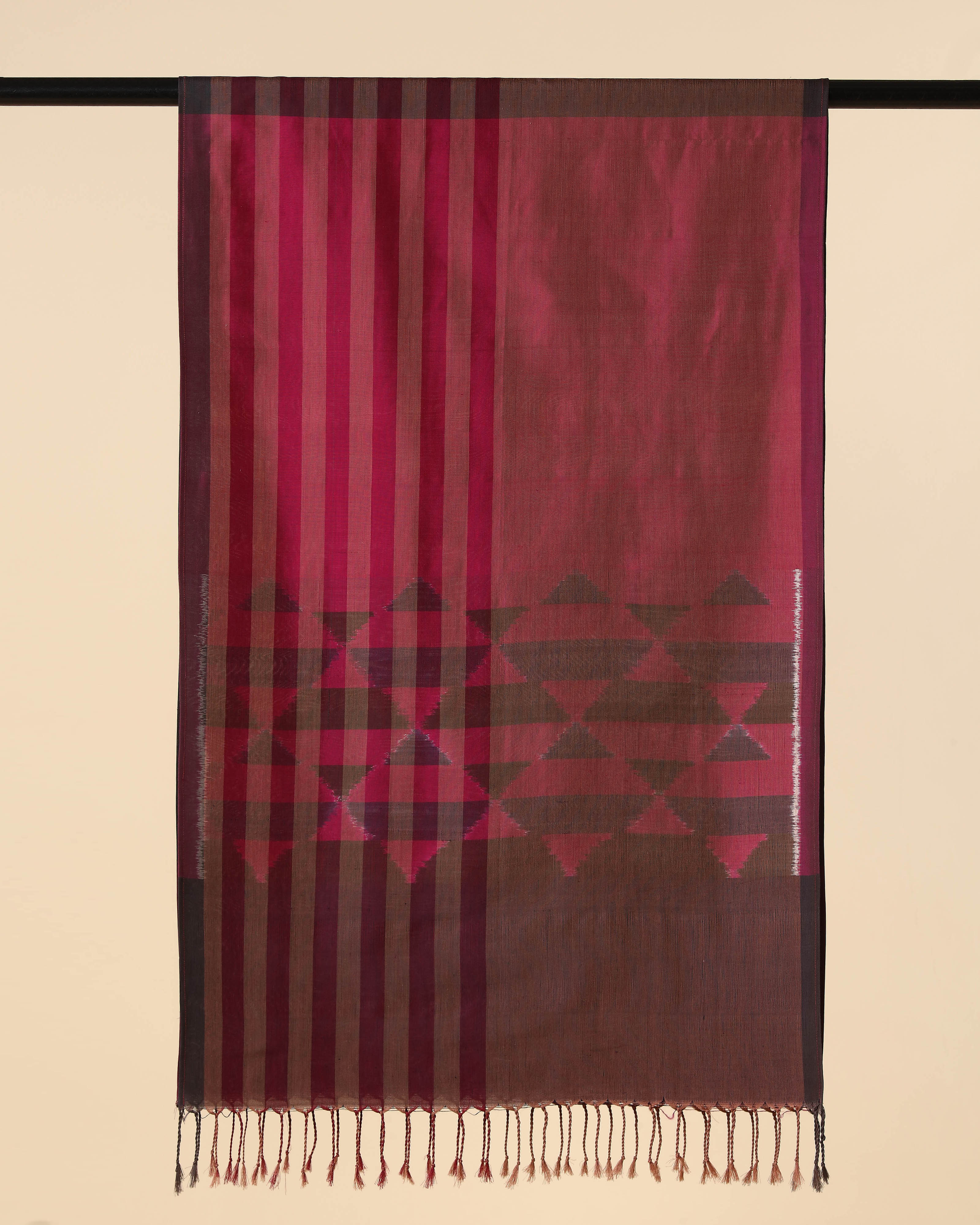 Bob Pochampally Weft Ikat Cotton Silk Stole