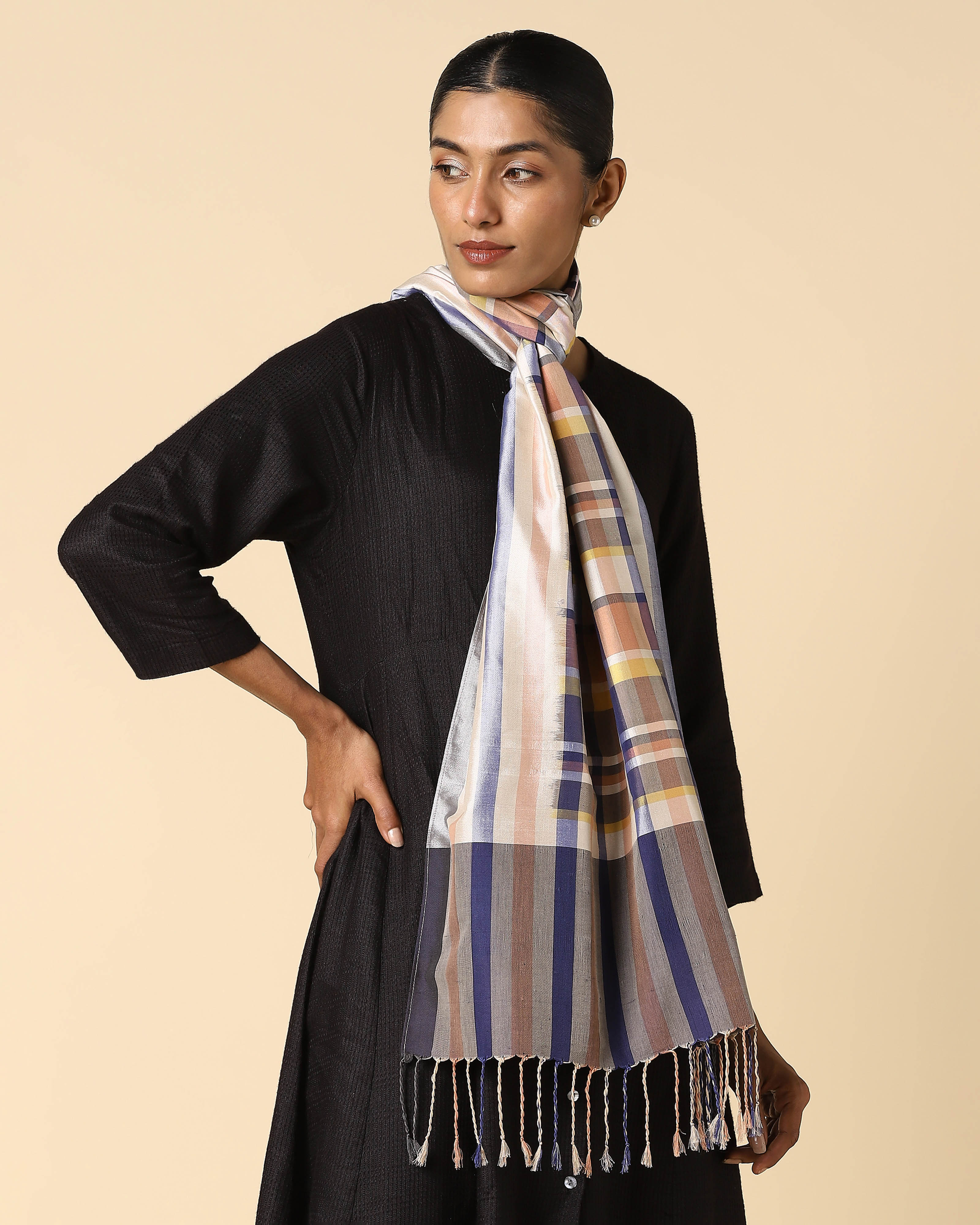 Cody Pochampally Weft Ikat Cotton Silk Stole