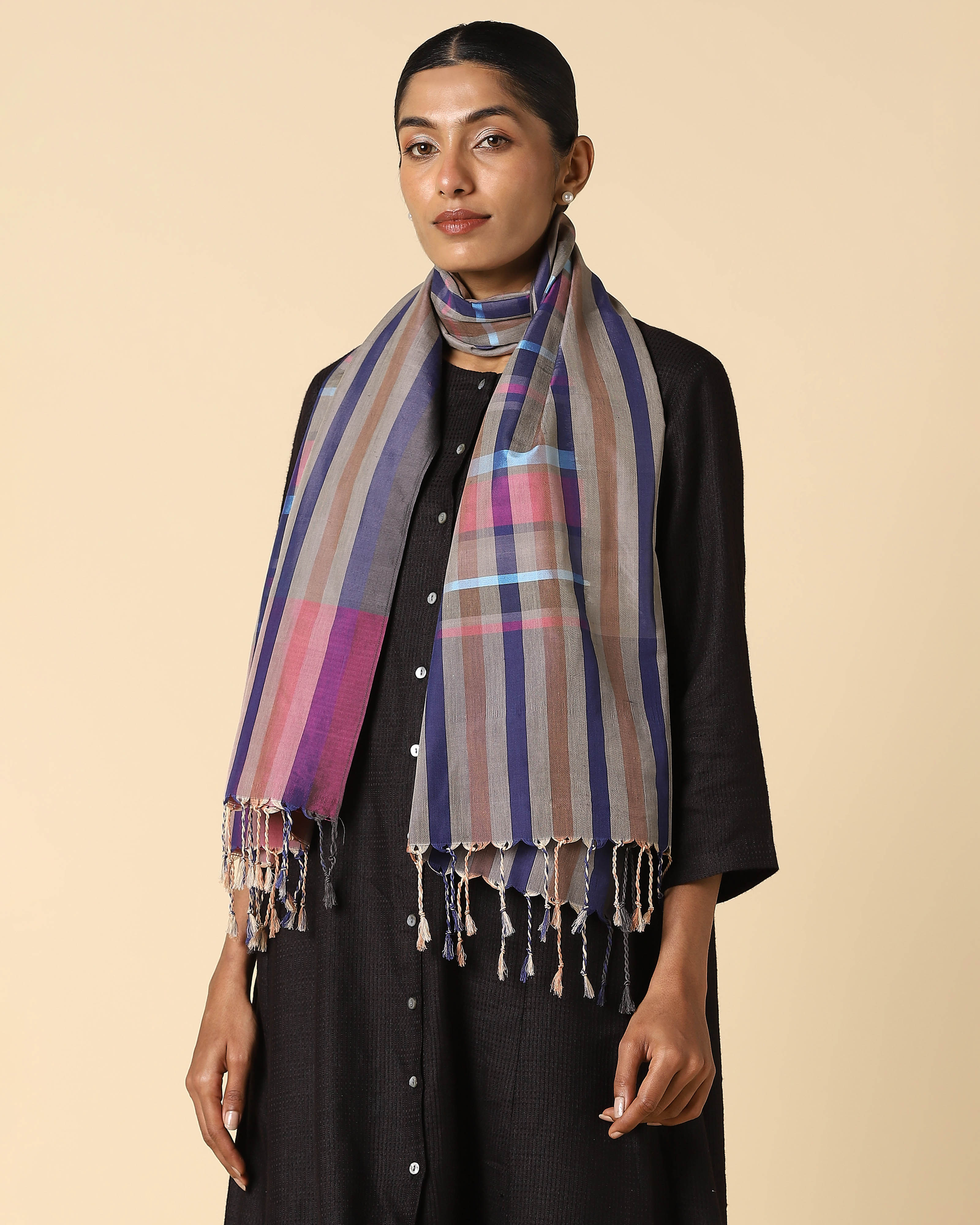 Cody Pochampally Weft Ikat Cotton Silk Stole