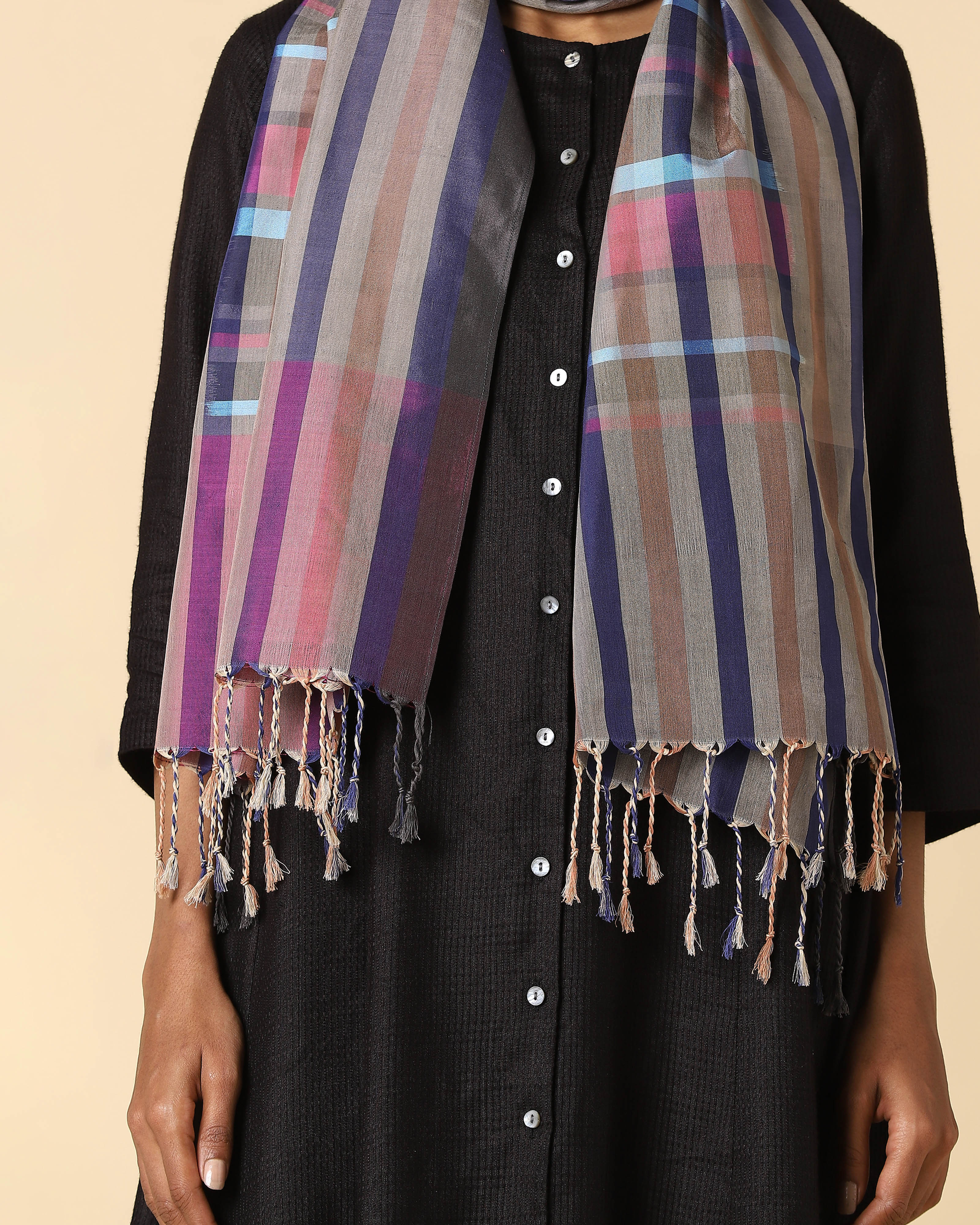 Cody Pochampally Weft Ikat Cotton Silk Stole