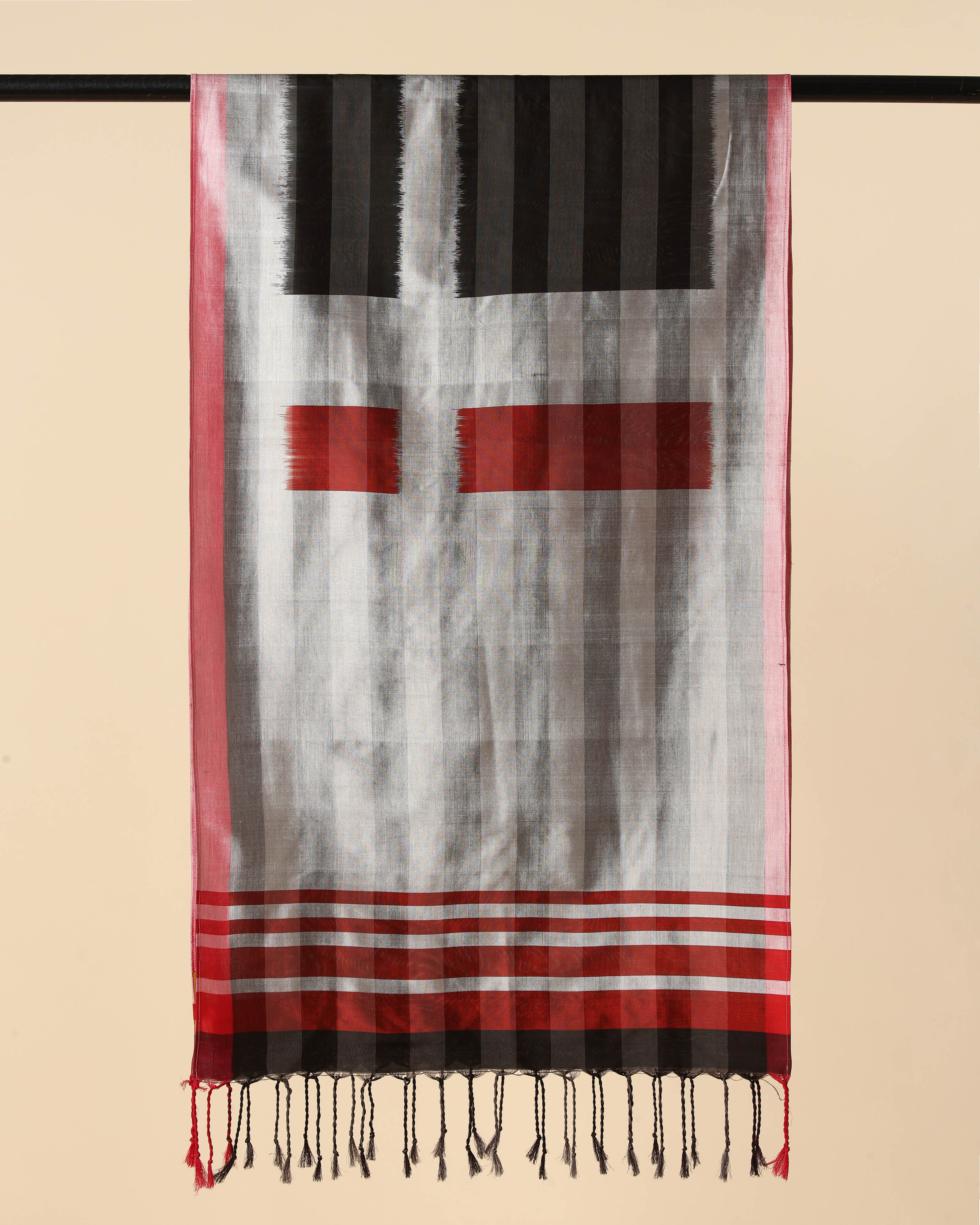 Window Pochampally Weft Ikat Cotton Silk Stole