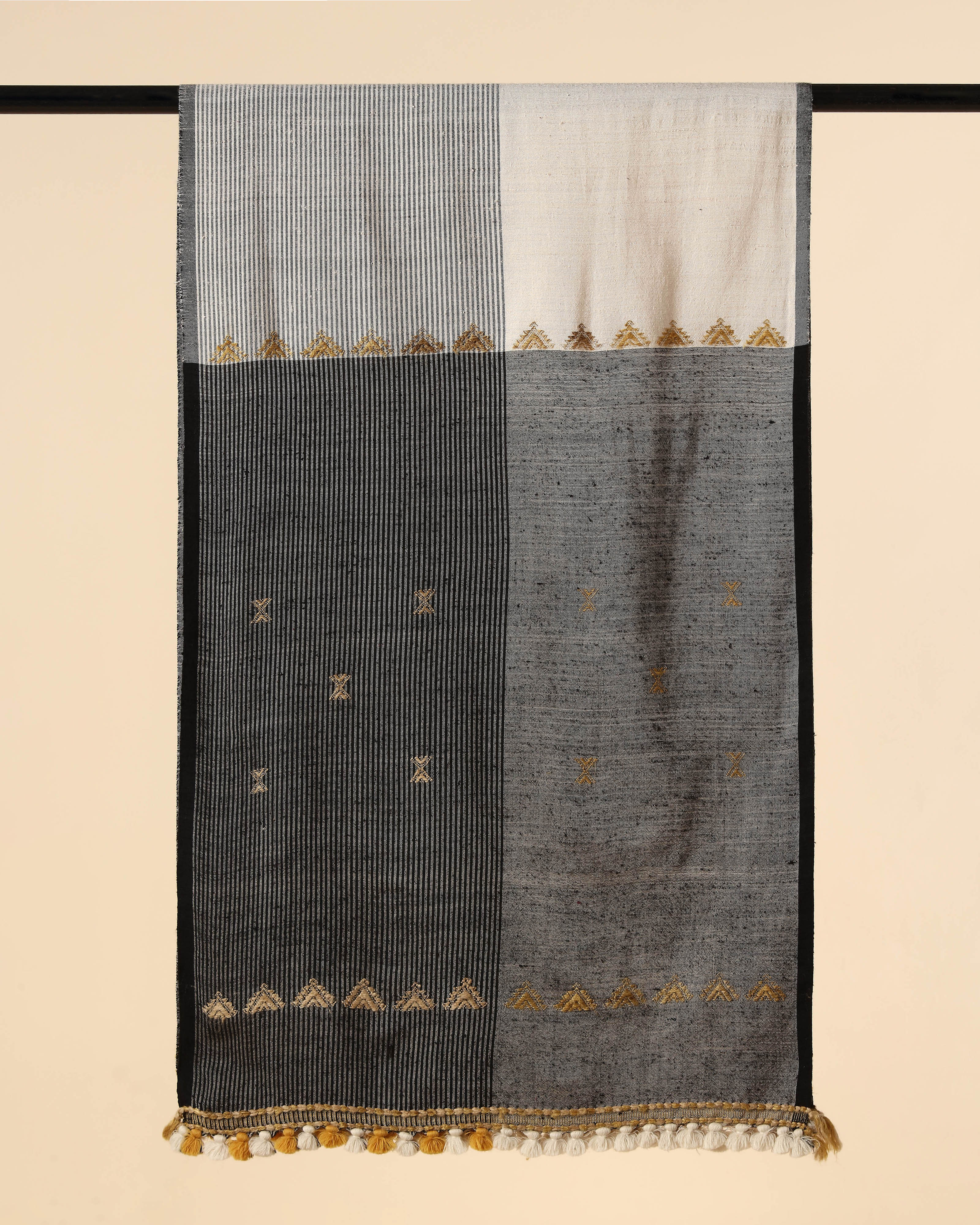 Zoji Bhujodi Extra Weft Wool Silk Stole