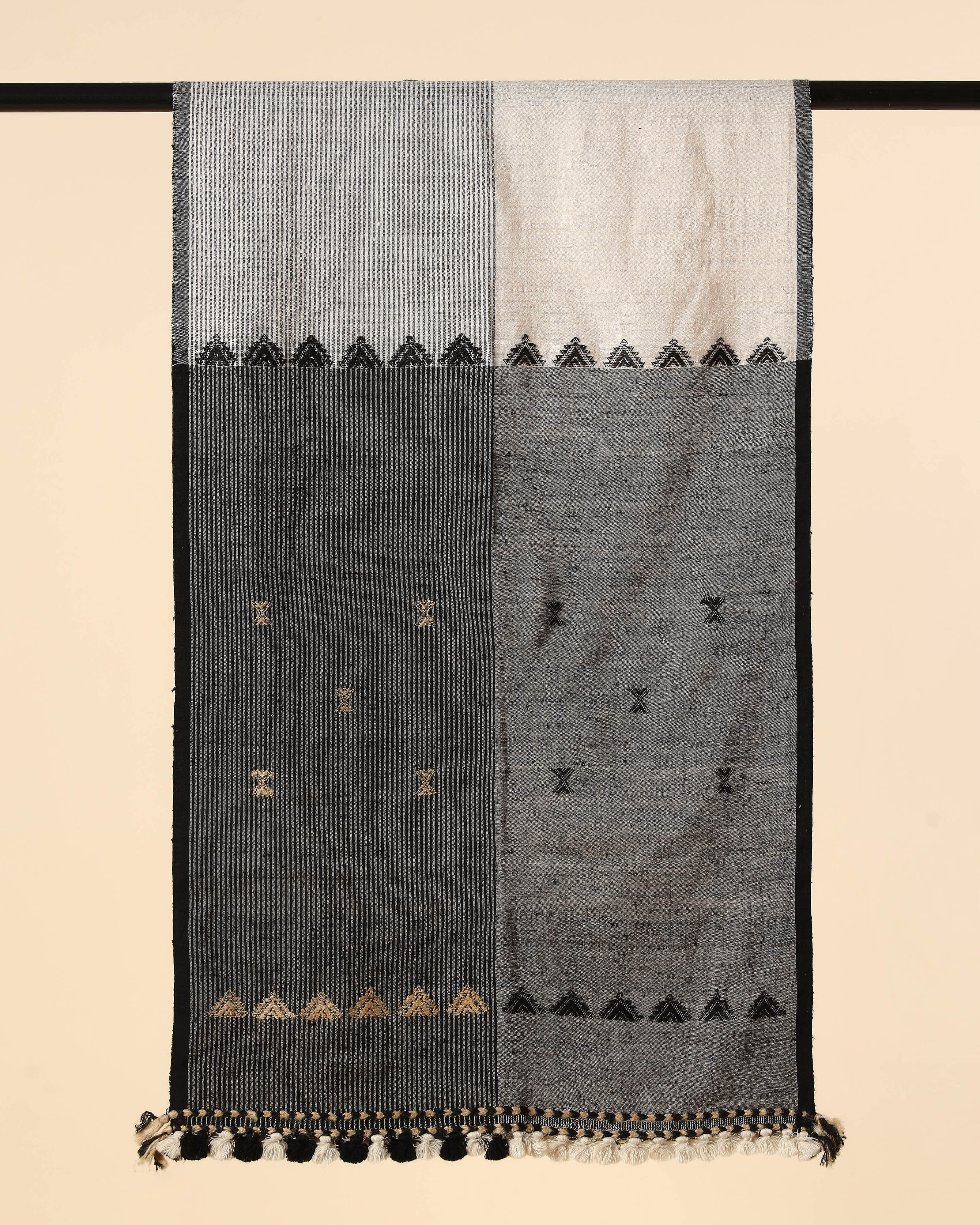 Zoji Bhujodi Extra Weft Wool Silk Stole