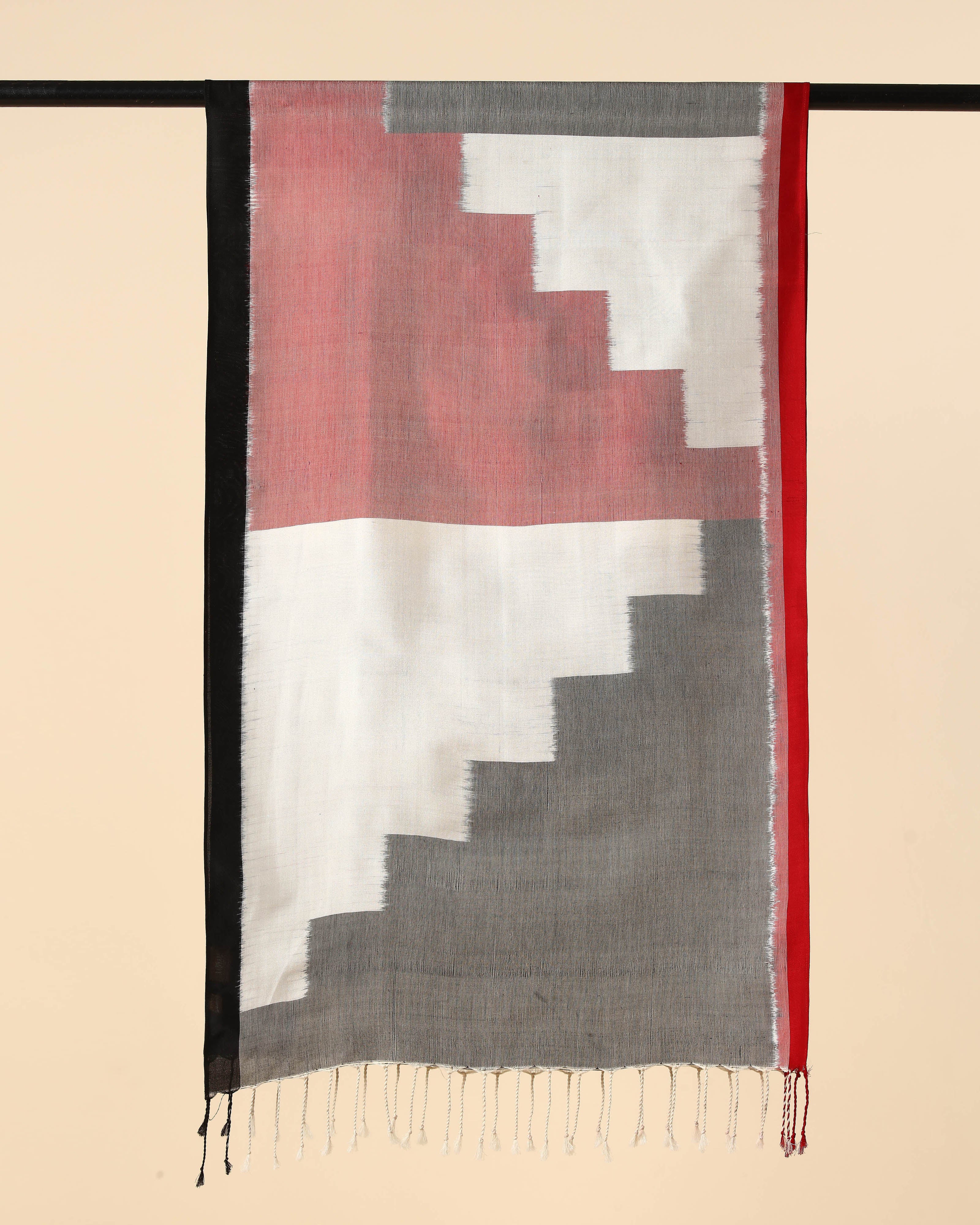 Escalier Pochampally Weft Ikat Cotton Silk Stole