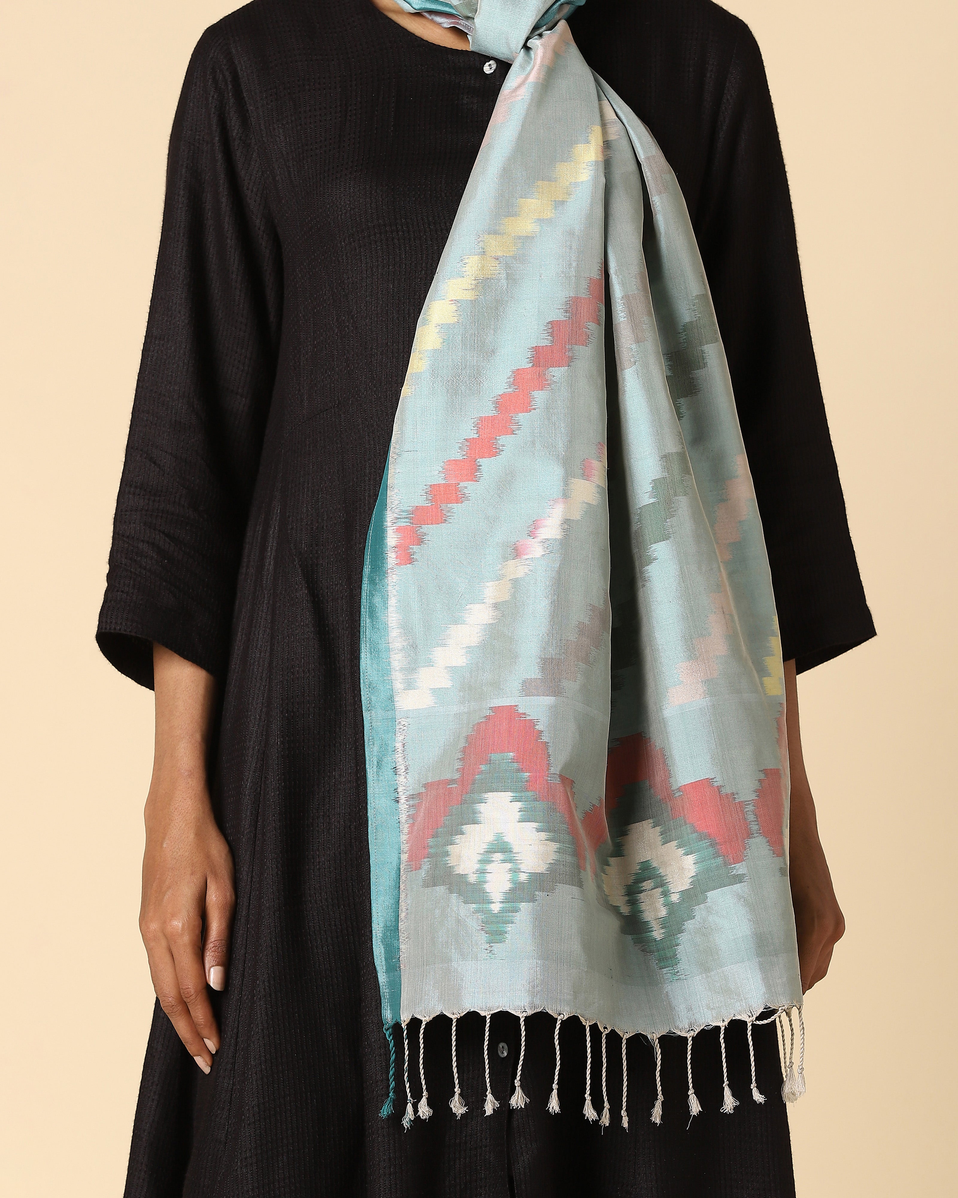 Eugine Pochampally Weft Ikat Cotton Silk Stole