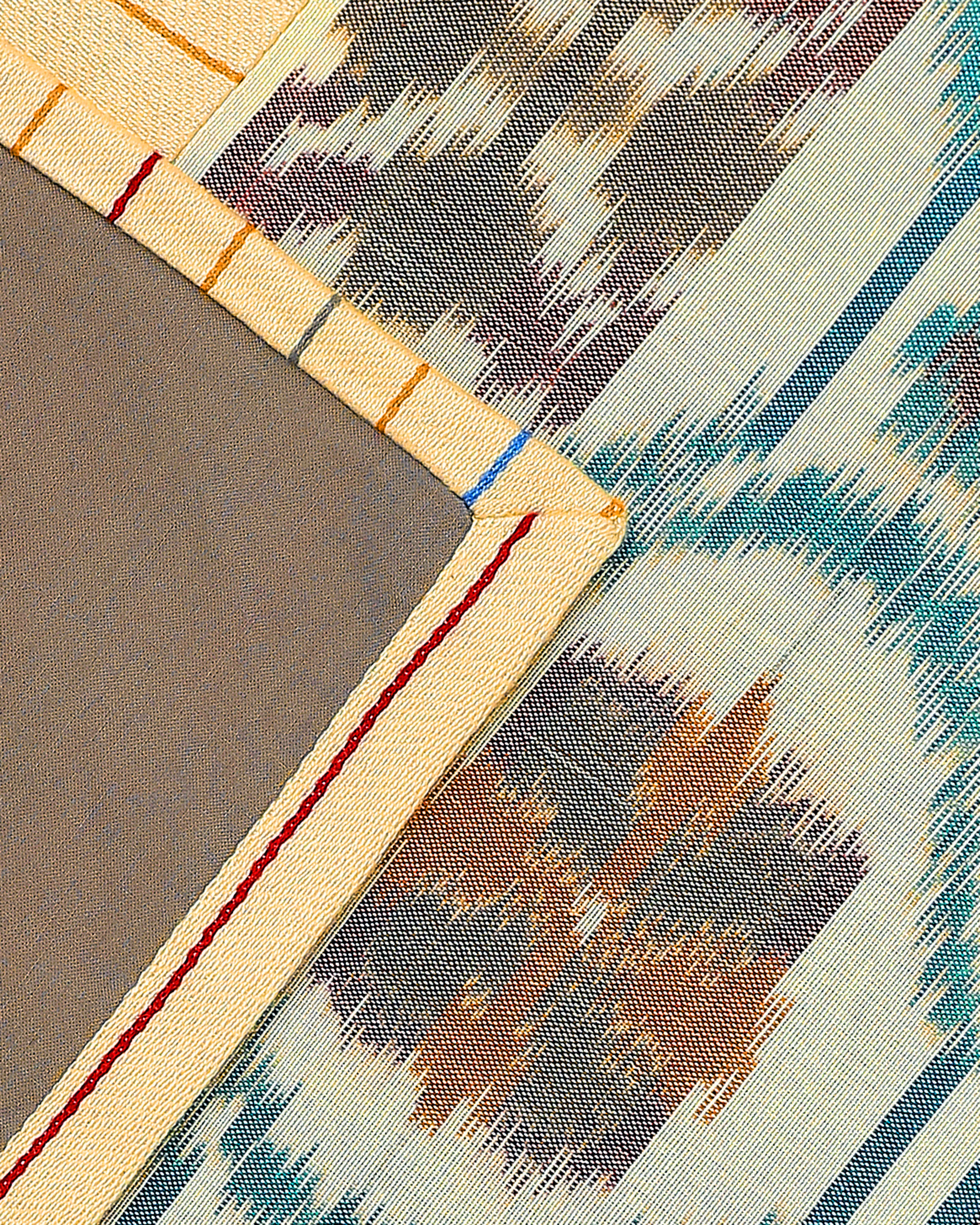 Joti Pochampally Weft Ikat Cotton Silk Table Runner