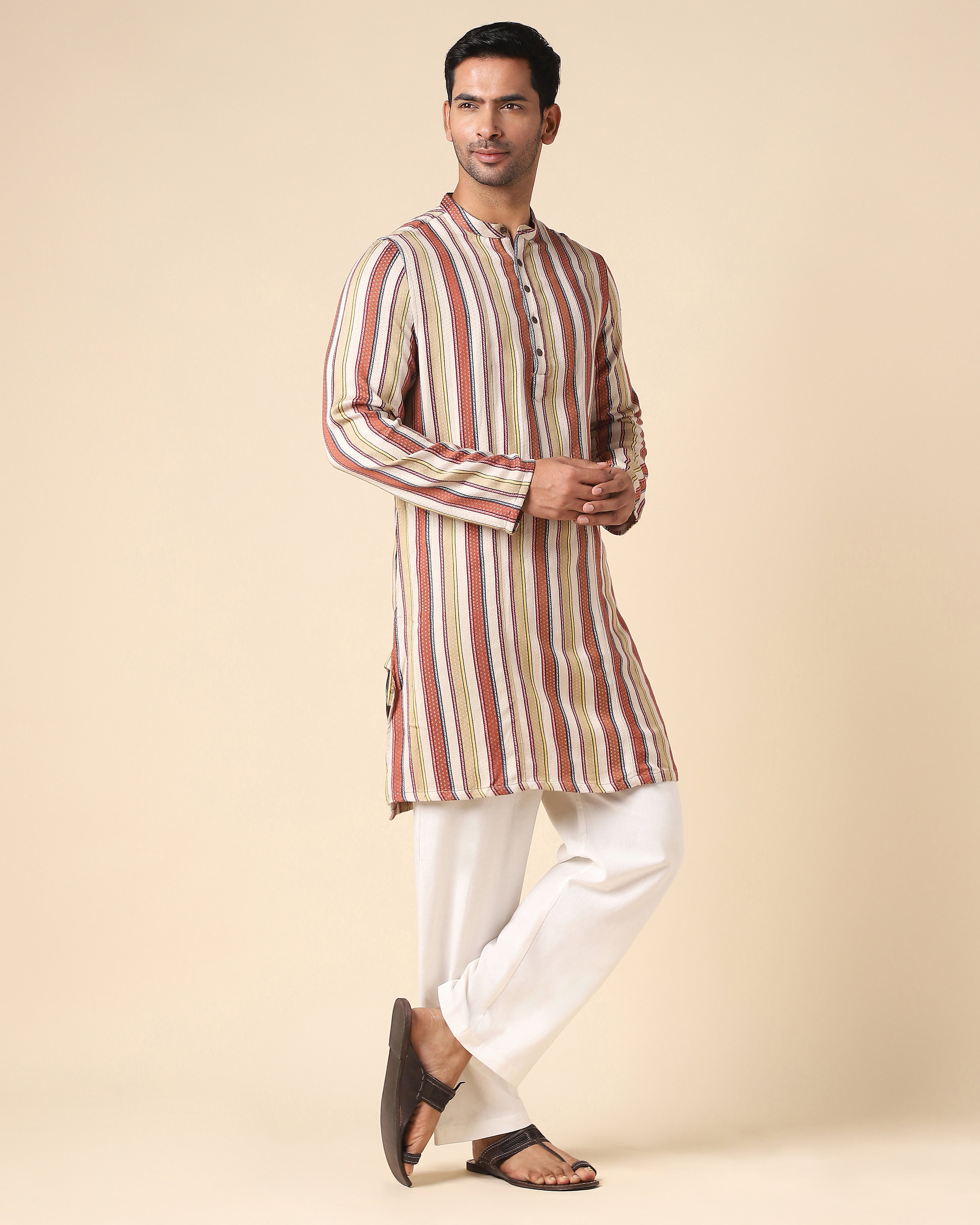 Niram Bhujodi Mashru Viscose Cotton Men's Kurta