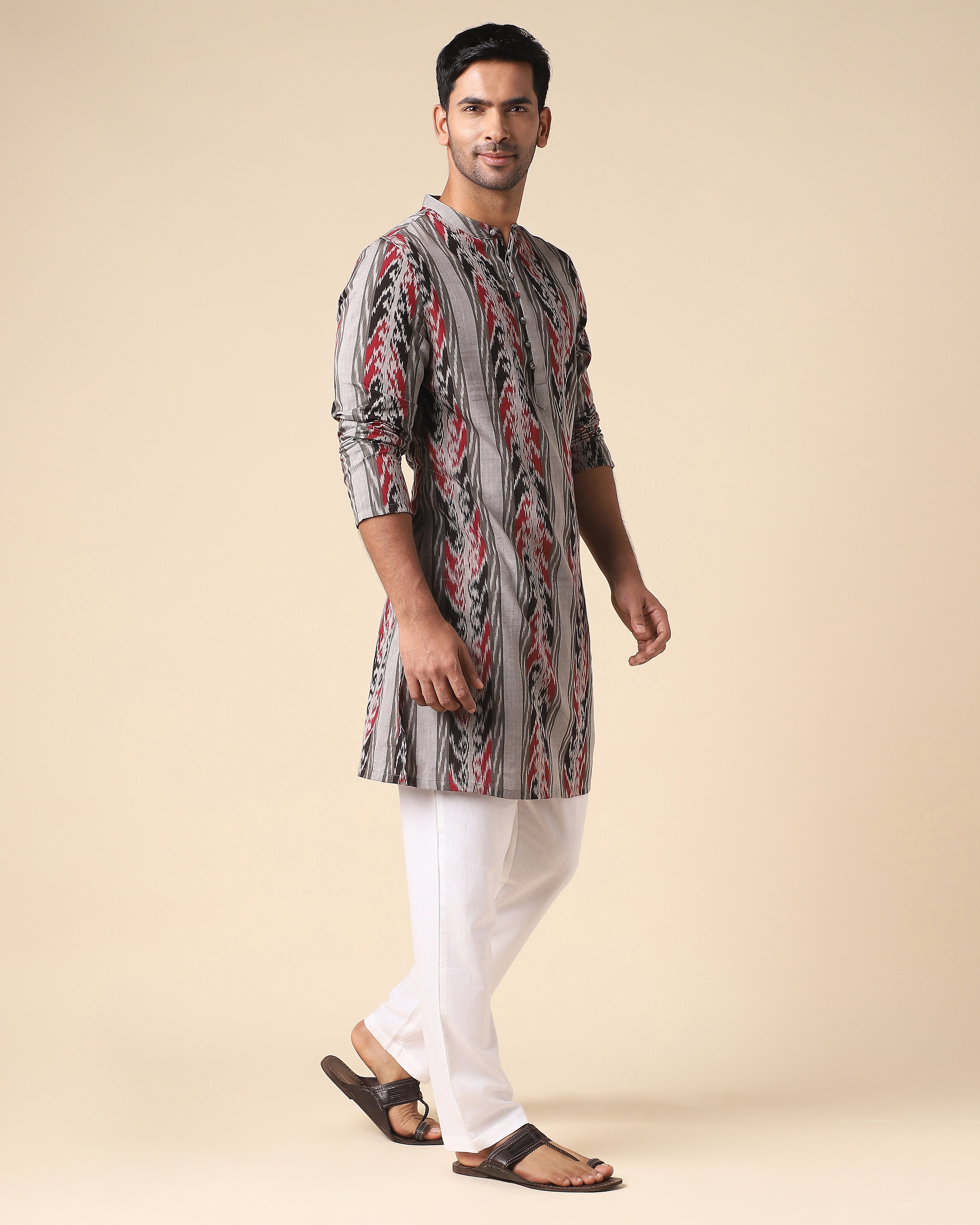 Arim Pochampally Warp Ikat Cotton Men's Kurta