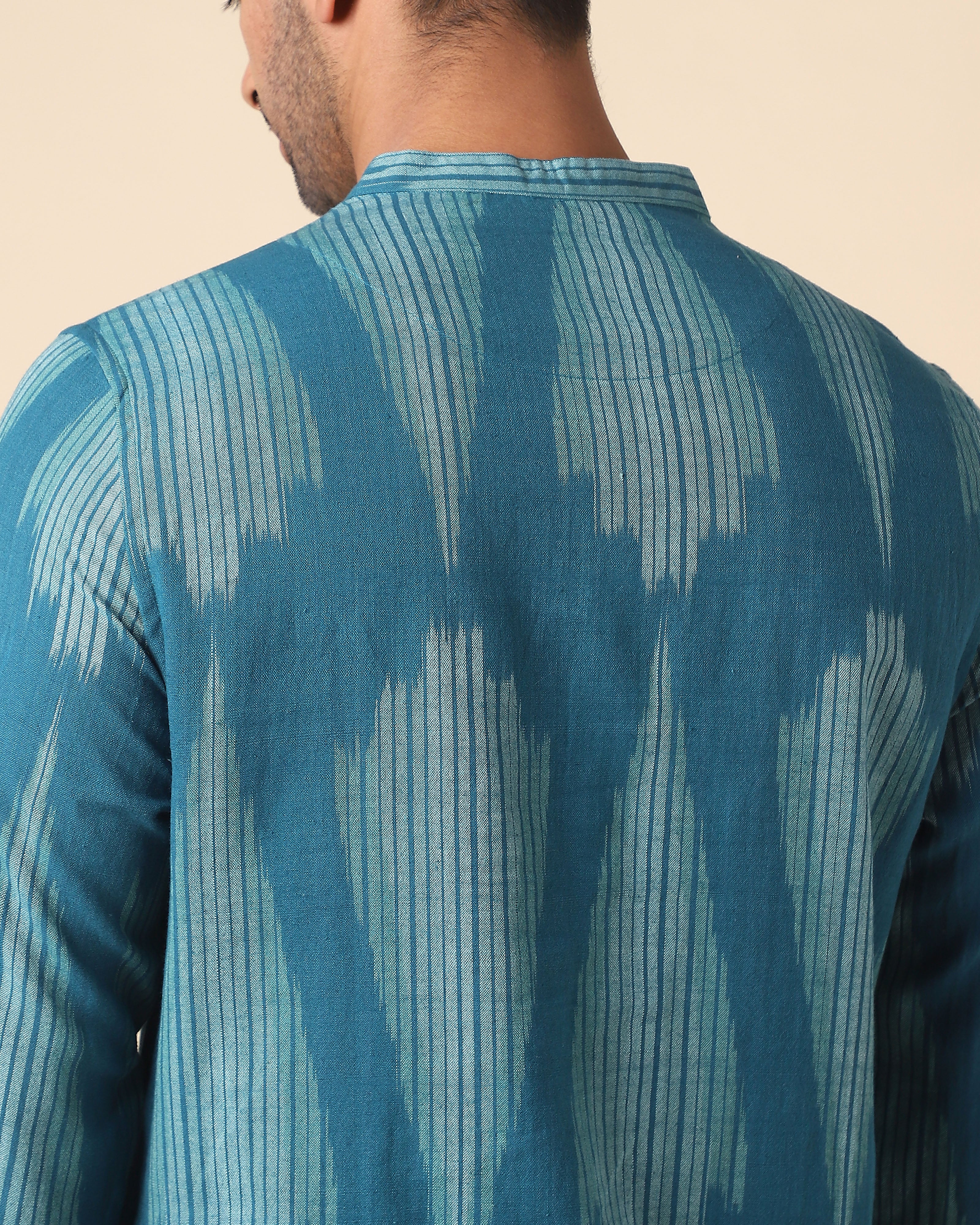 Param Pochampally Weft Ikat Cotton Men's Kurta