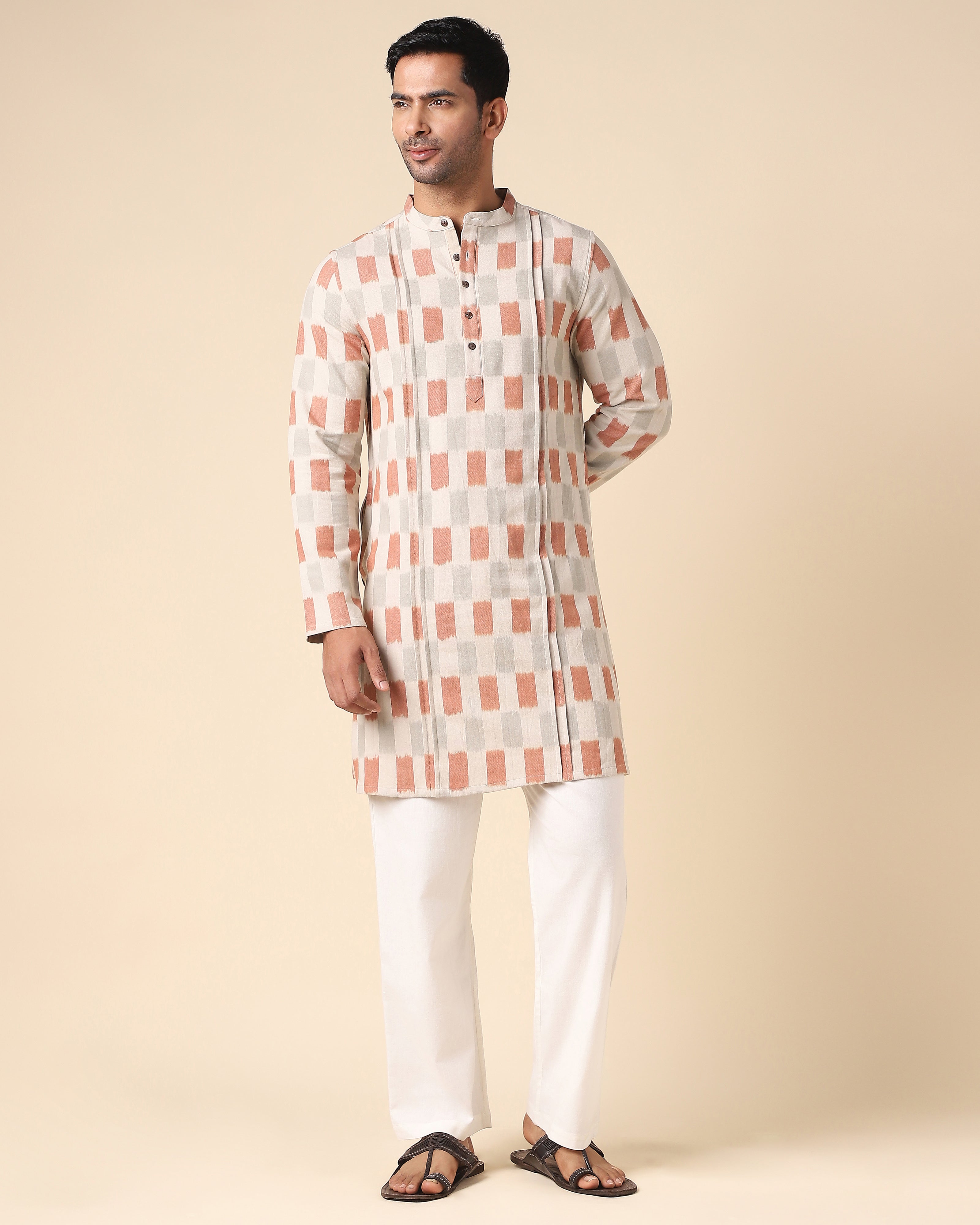 Enayat Pochampally Warp Ikat Cotton Men's Kurta