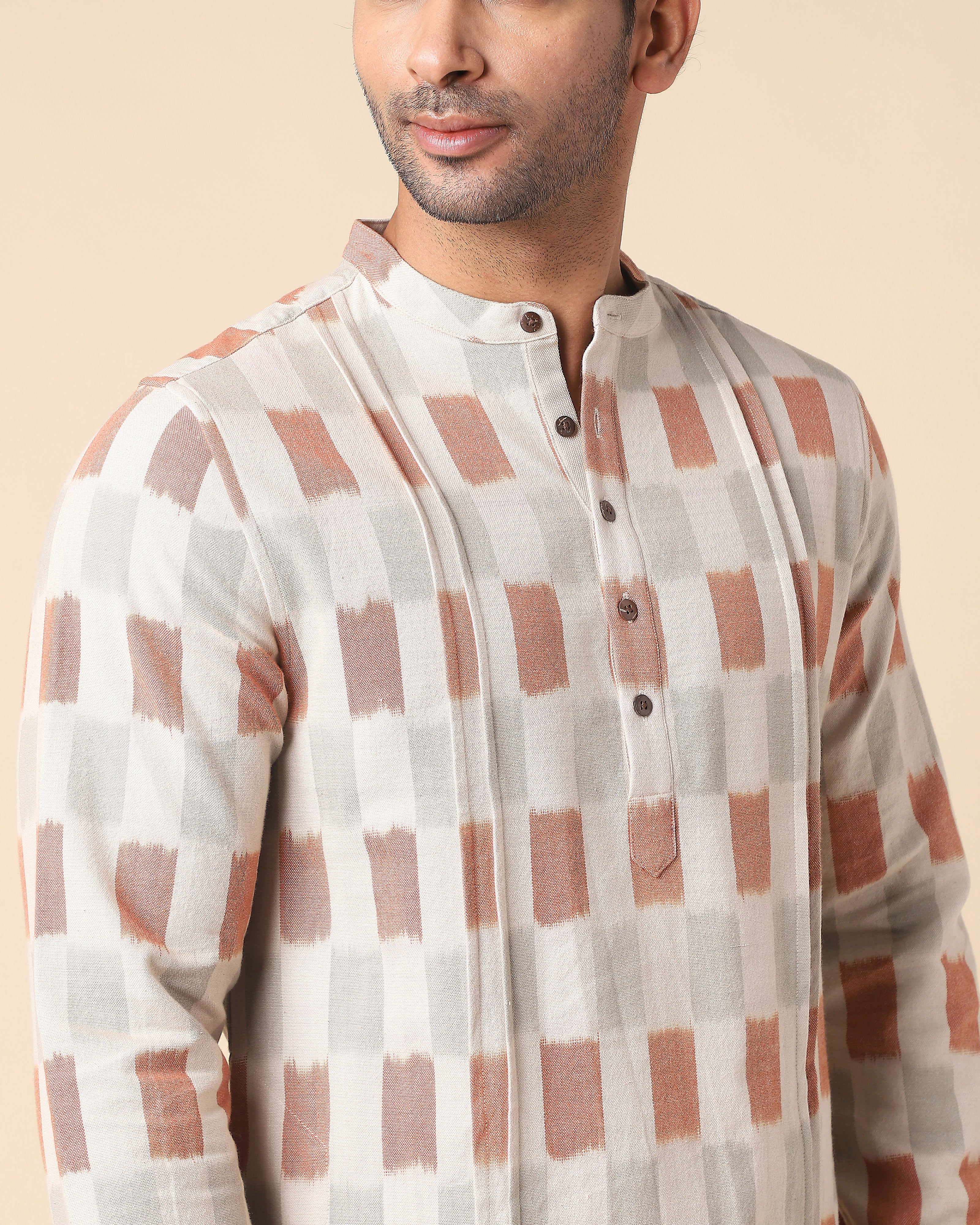 Enayat Pochampally Warp Ikat Cotton Men's Kurta