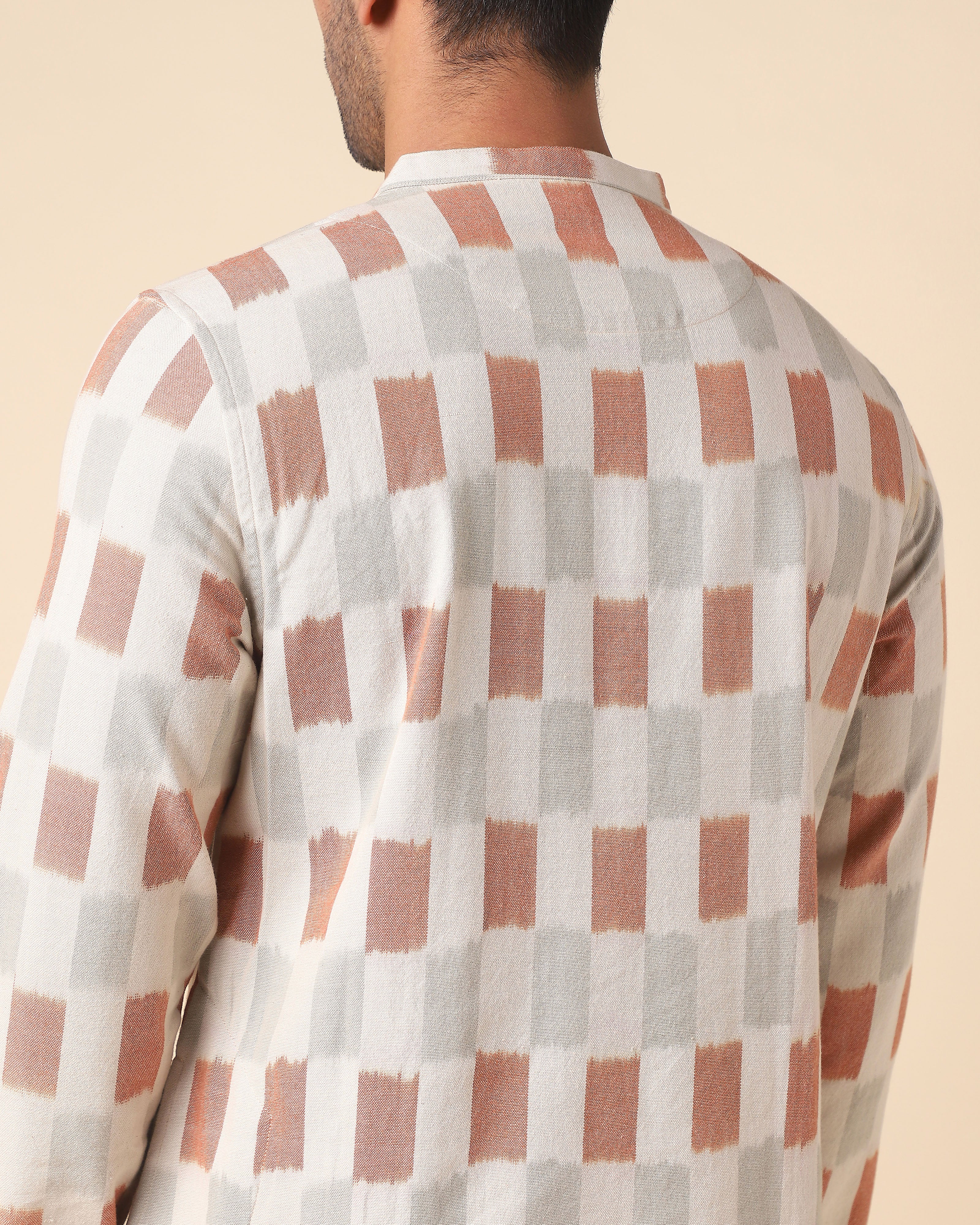 Enayat Pochampally Warp Ikat Cotton Men's Kurta