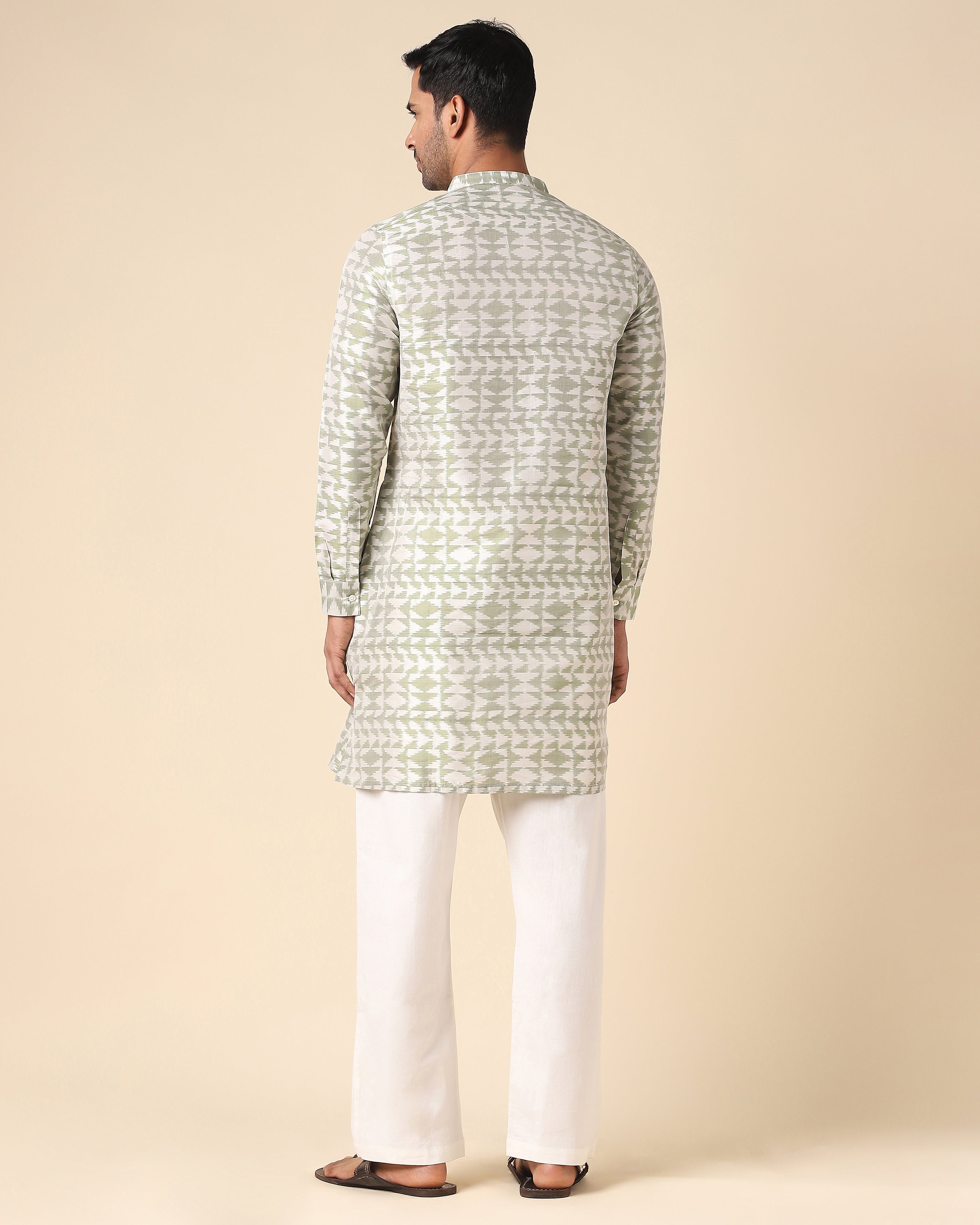 Romil Pochampally Weft Ikat Cotton Silk Men's Kurta