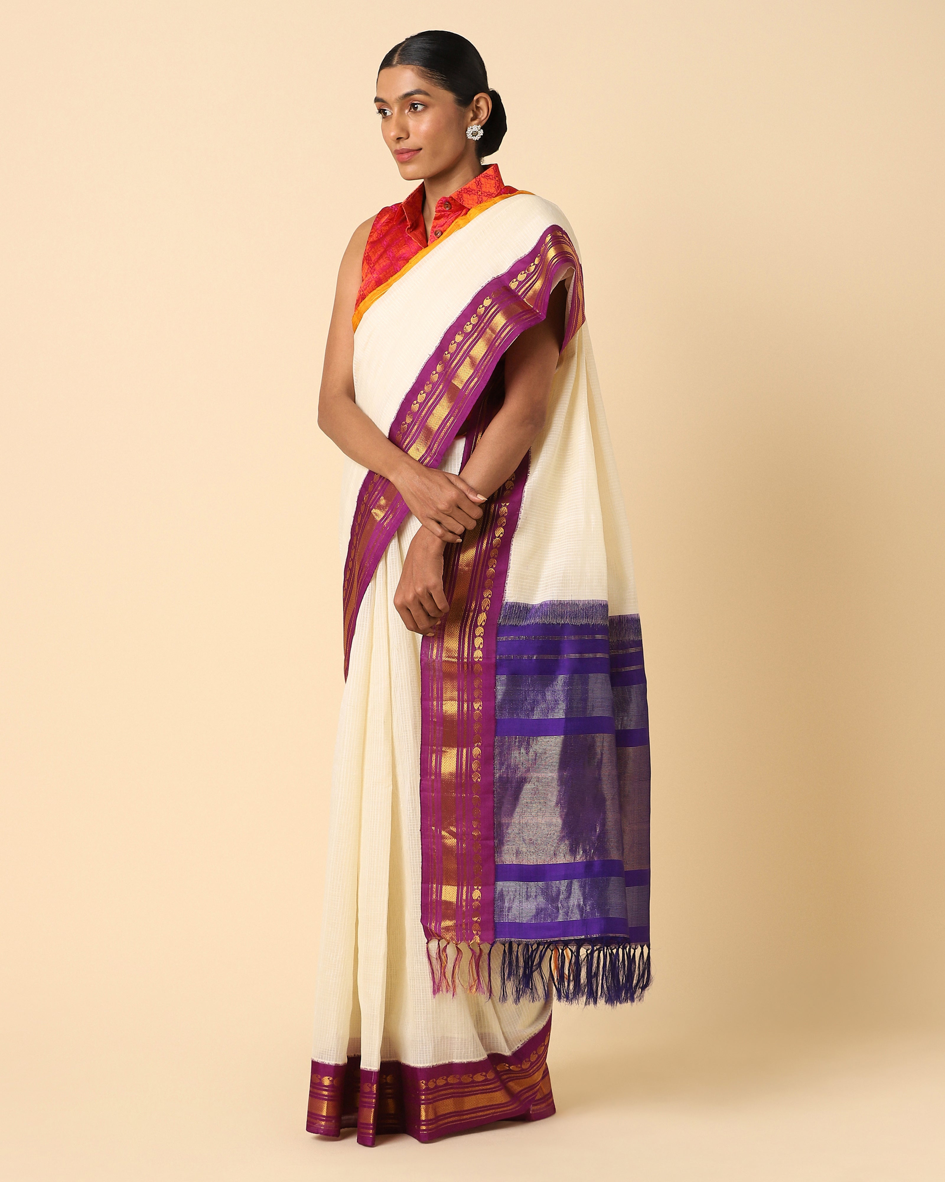 Denali Gadwal Kuttu Weave Cotton Silk Saree