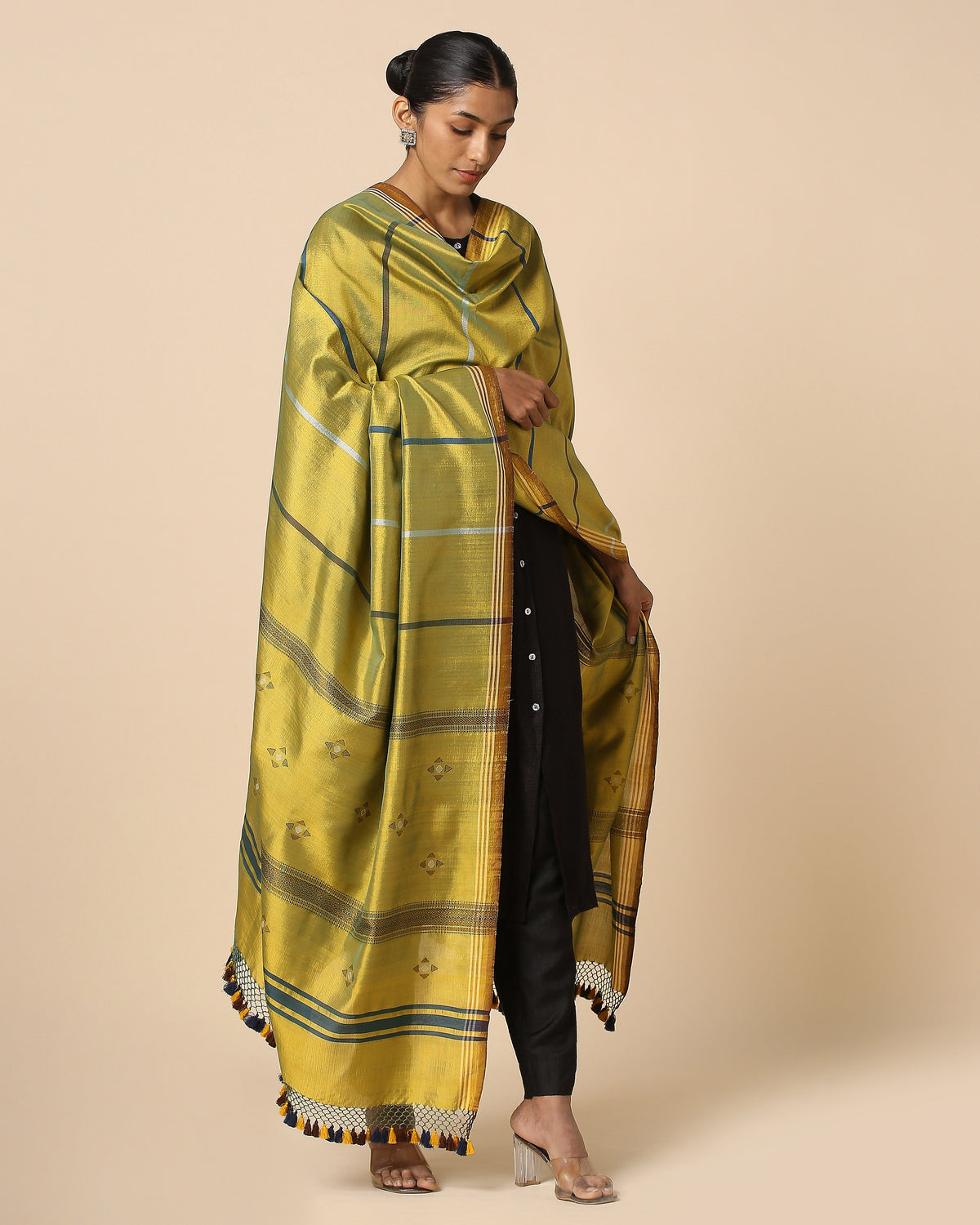 Osana Bhujodi Extra Weft Cotton Silk Dupatta