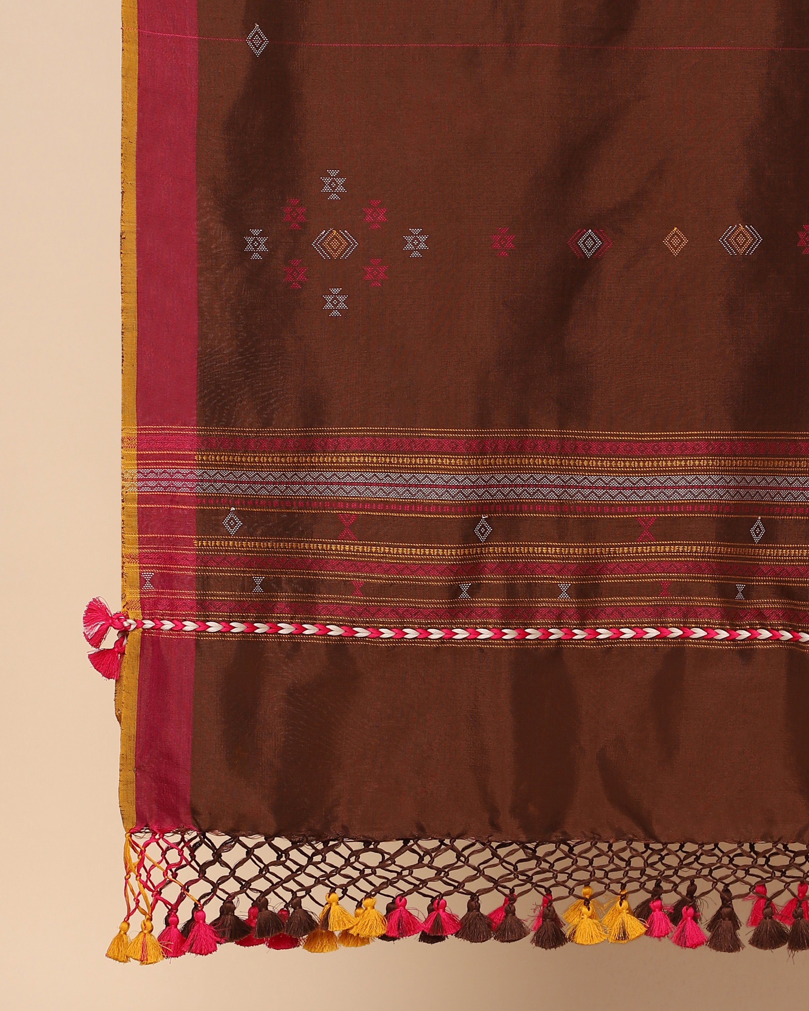 Dakshi Bhujodi Extra Weft Cotton Silk Dupatta