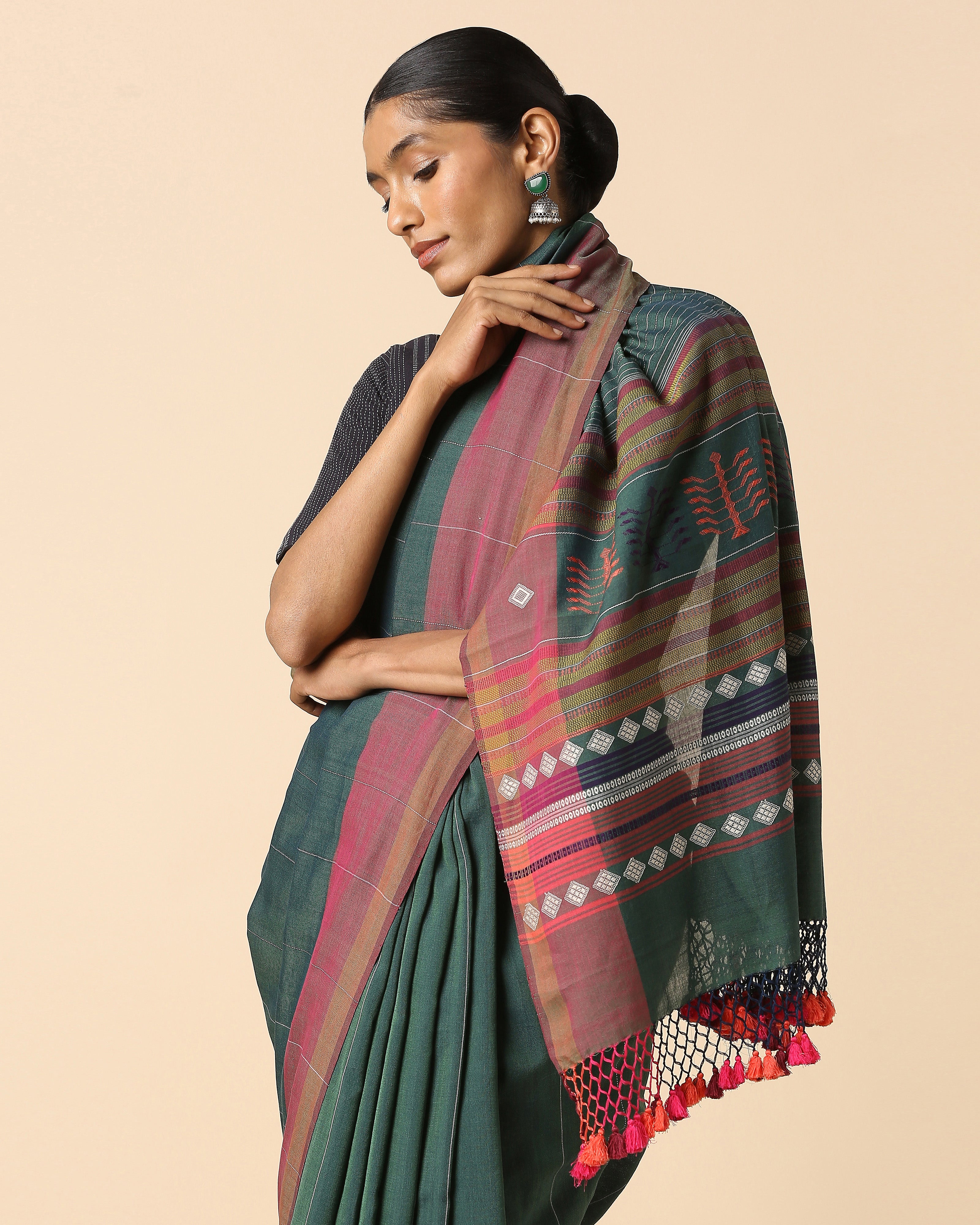 Kishkindha Bhujodi Extra Weft Cotton Saree