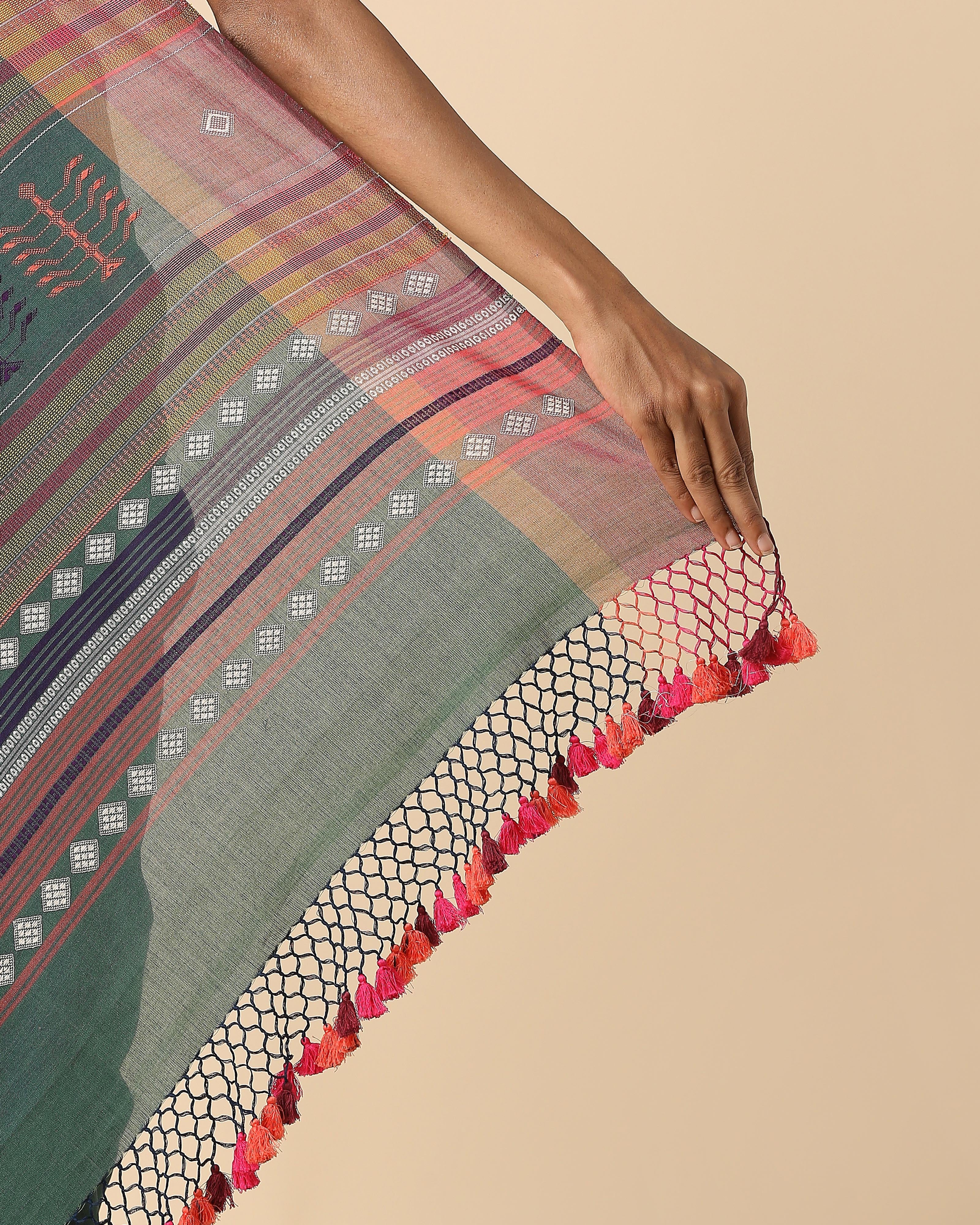 Kishkindha Bhujodi Extra Weft Cotton Saree