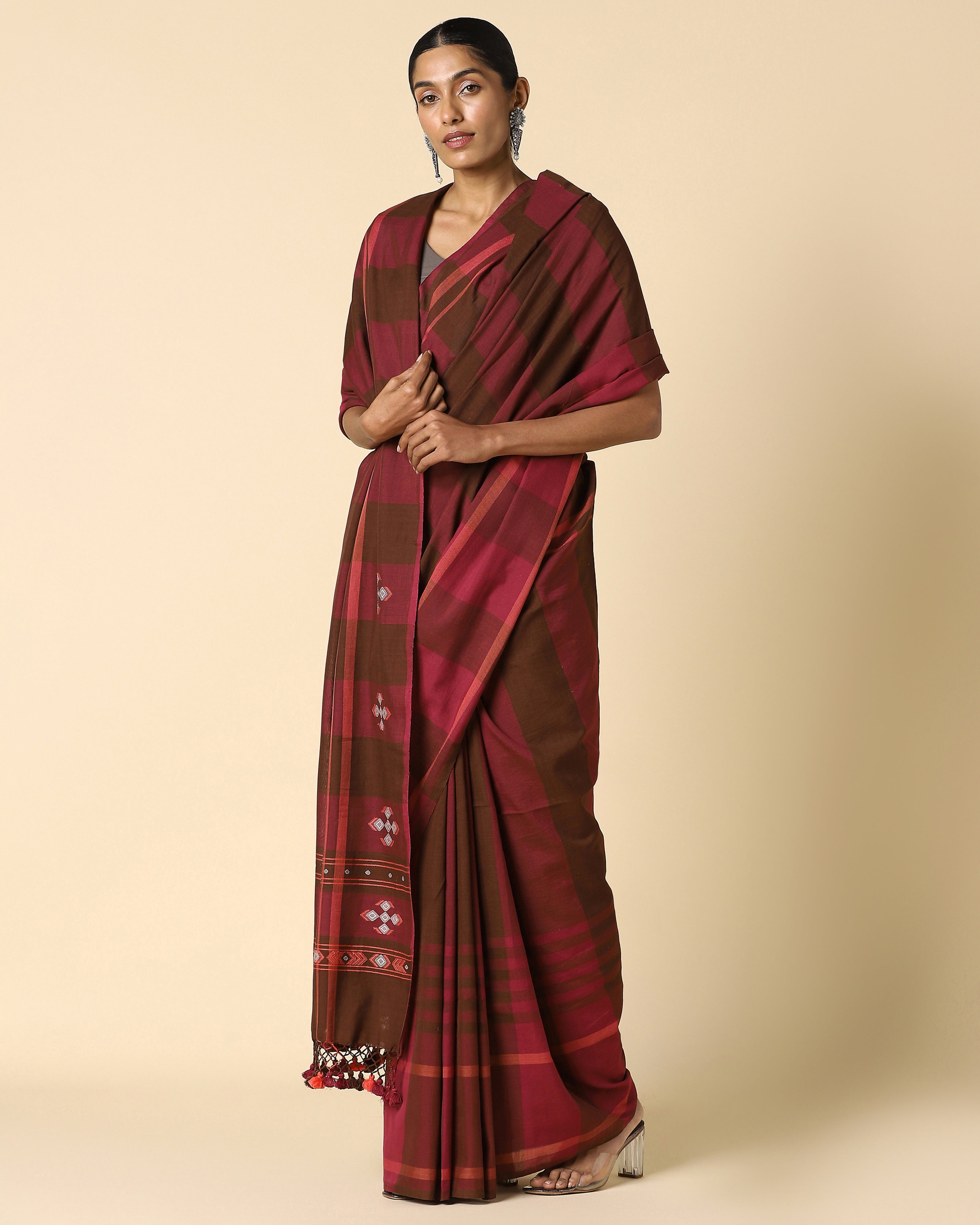Maitri Bhujodi Extra Weft Cotton Saree