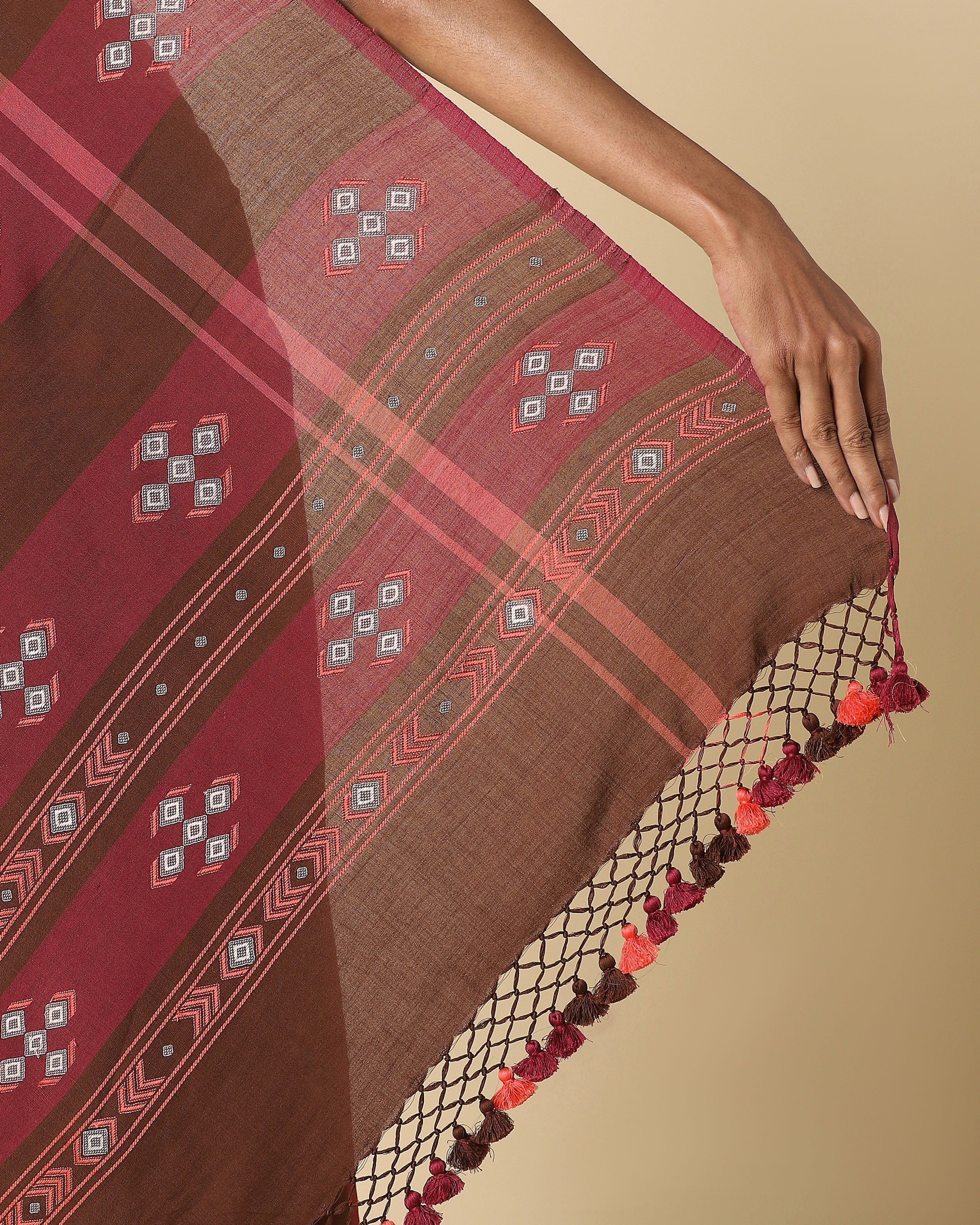Maitri Bhujodi Extra Weft Cotton Saree