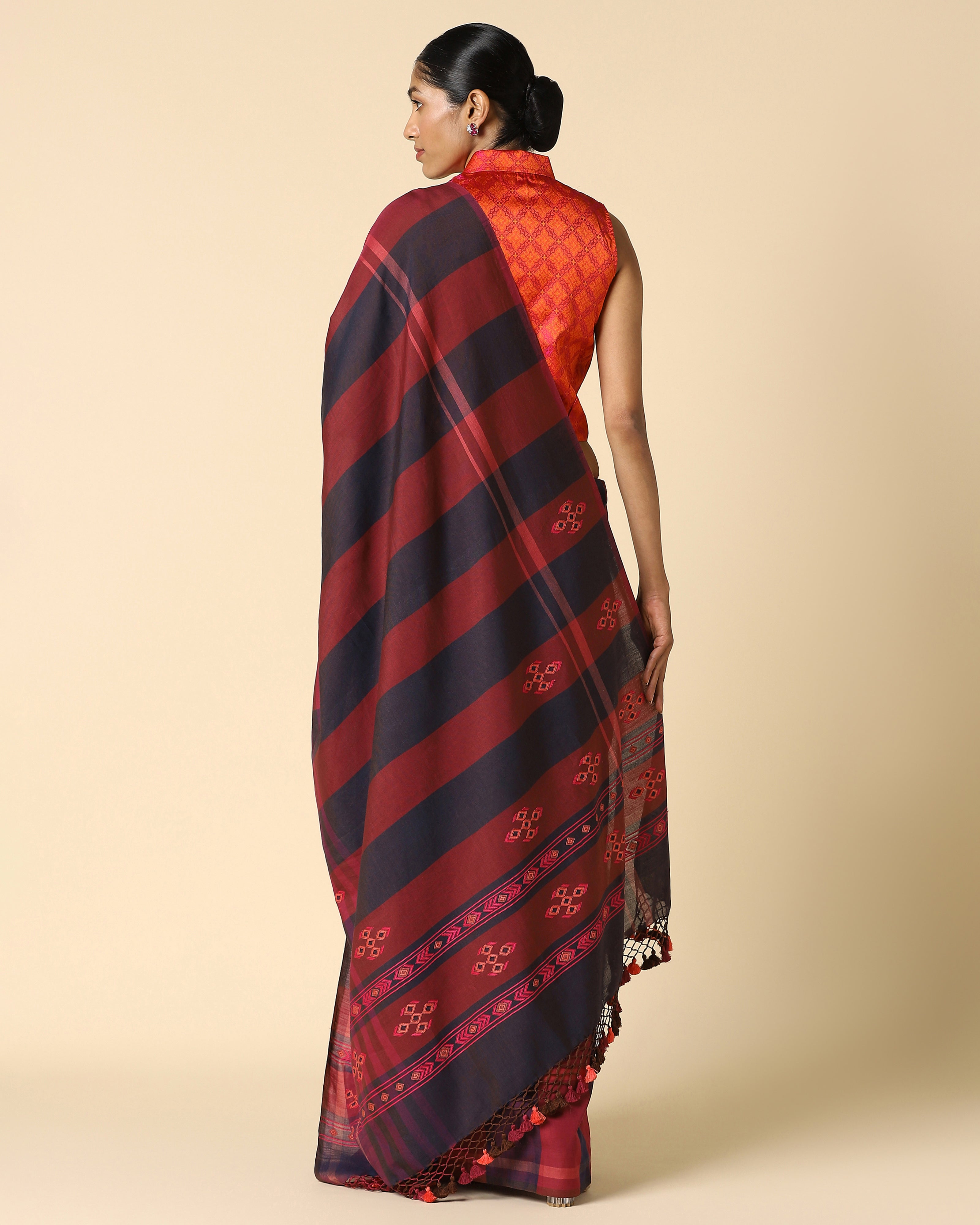 Maitri Bhujodi Extra Weft Cotton Saree