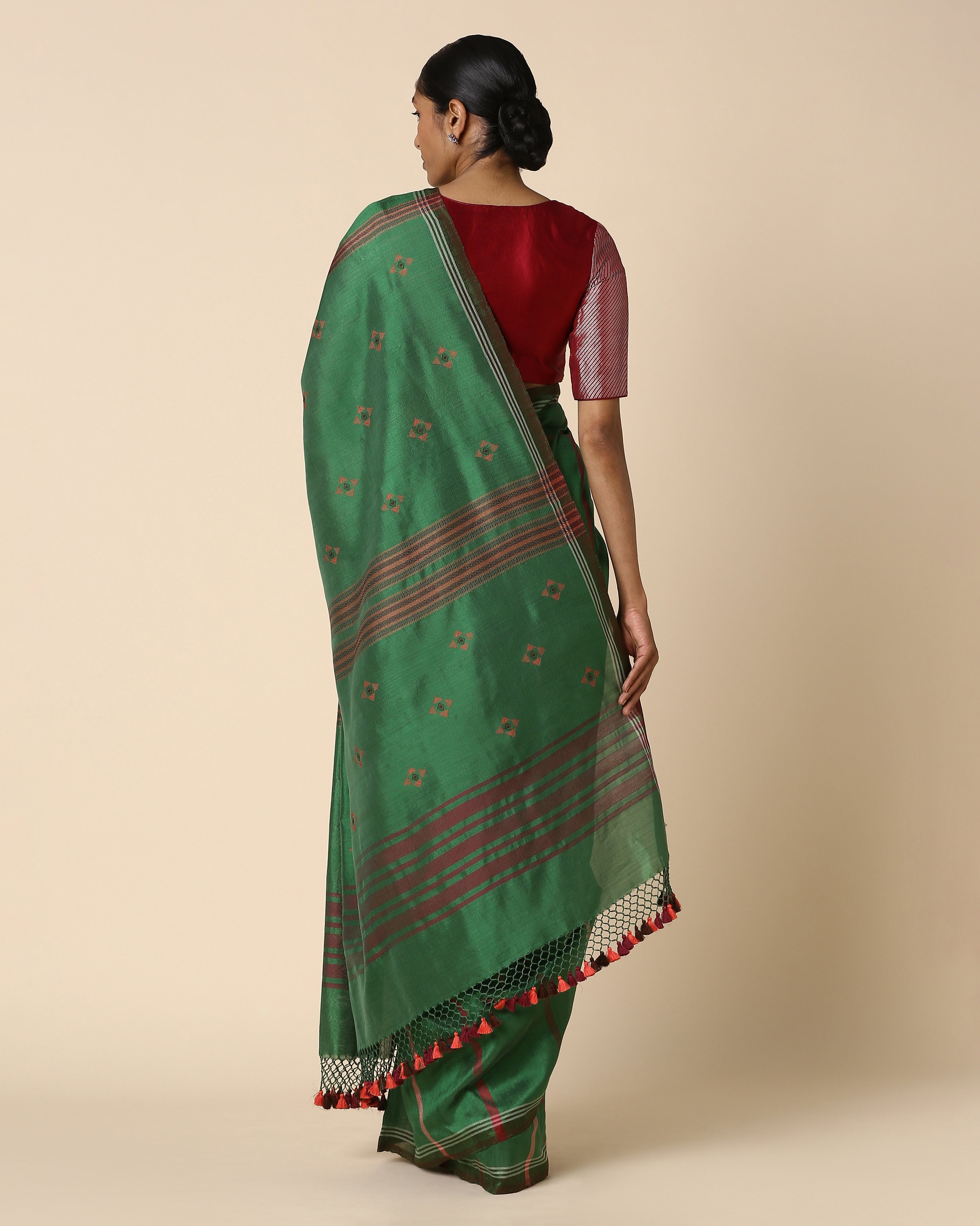 Osana Bhujodi Extra Weft Cotton Silk Saree