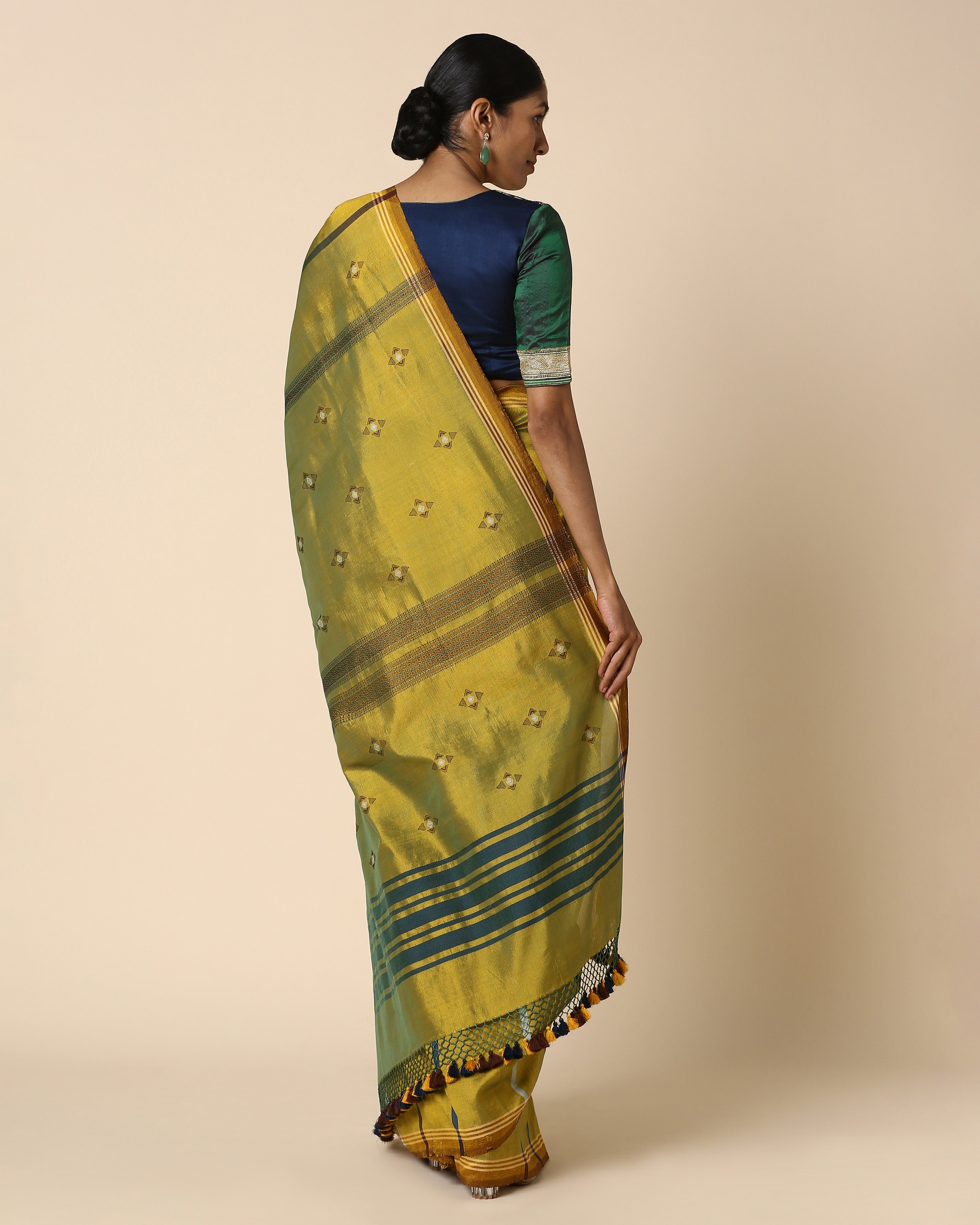 Osana Bhujodi Extra Weft Cotton Silk Saree