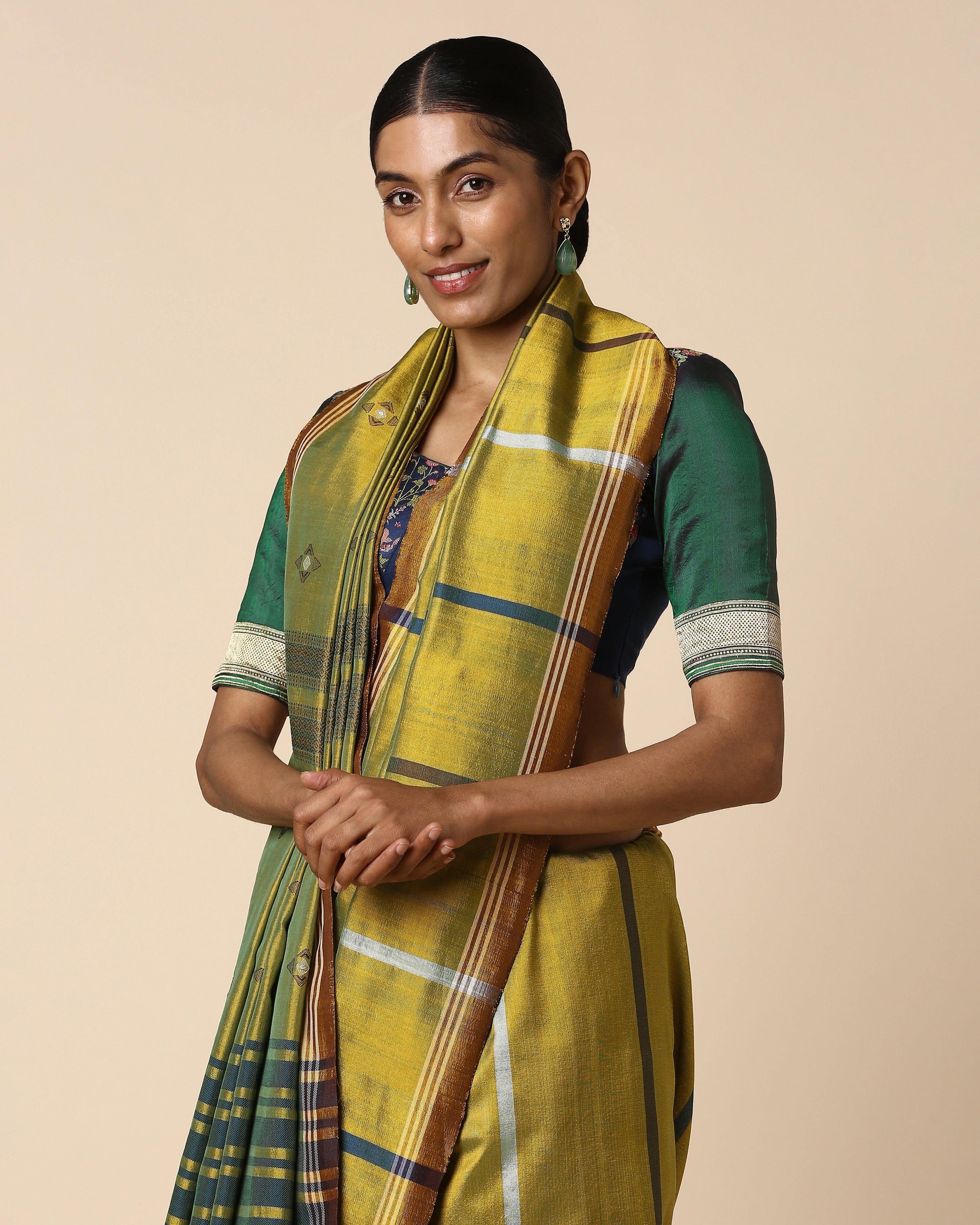 Osana Bhujodi Extra Weft Cotton Silk Saree