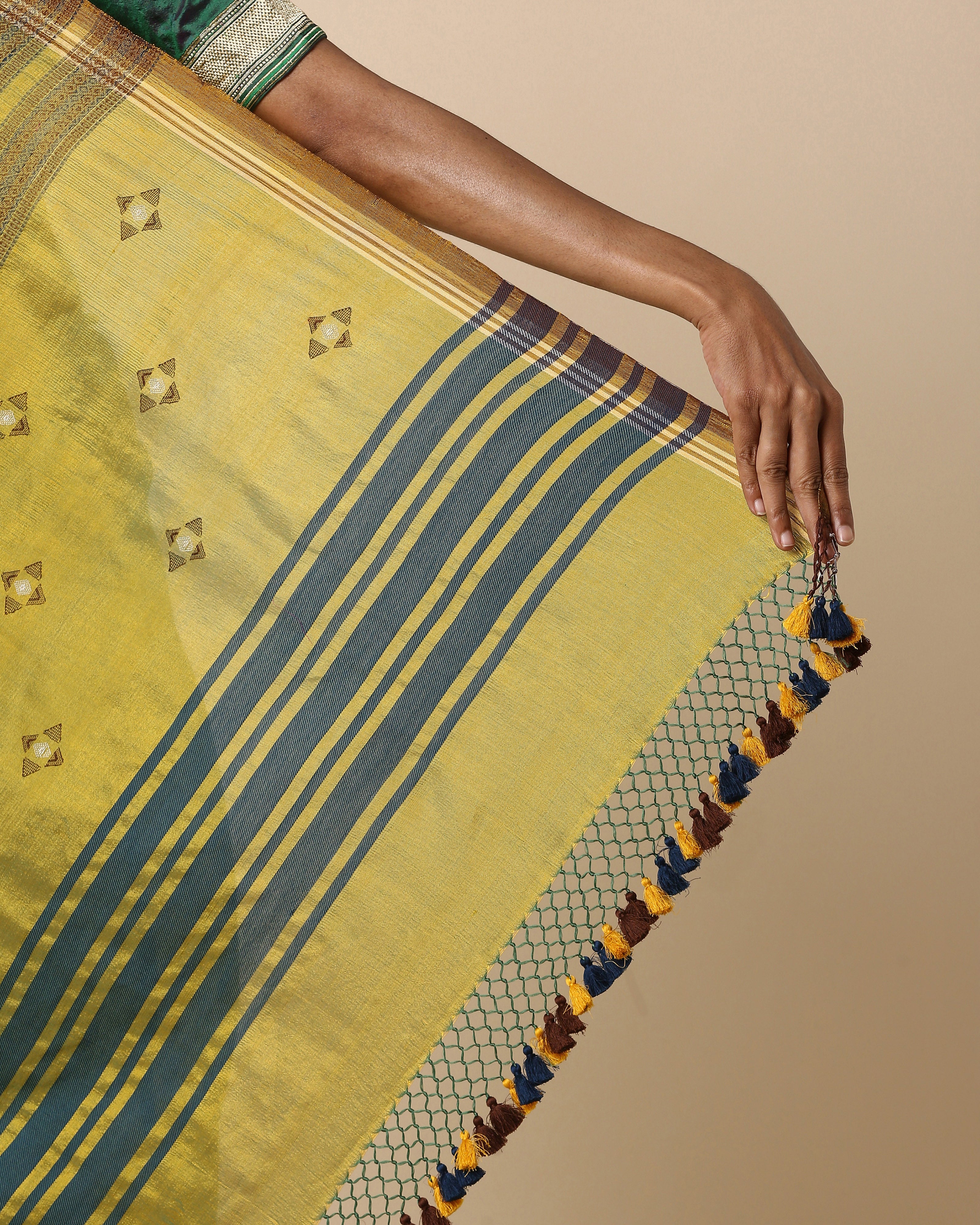 Osana Bhujodi Extra Weft Cotton Silk Saree