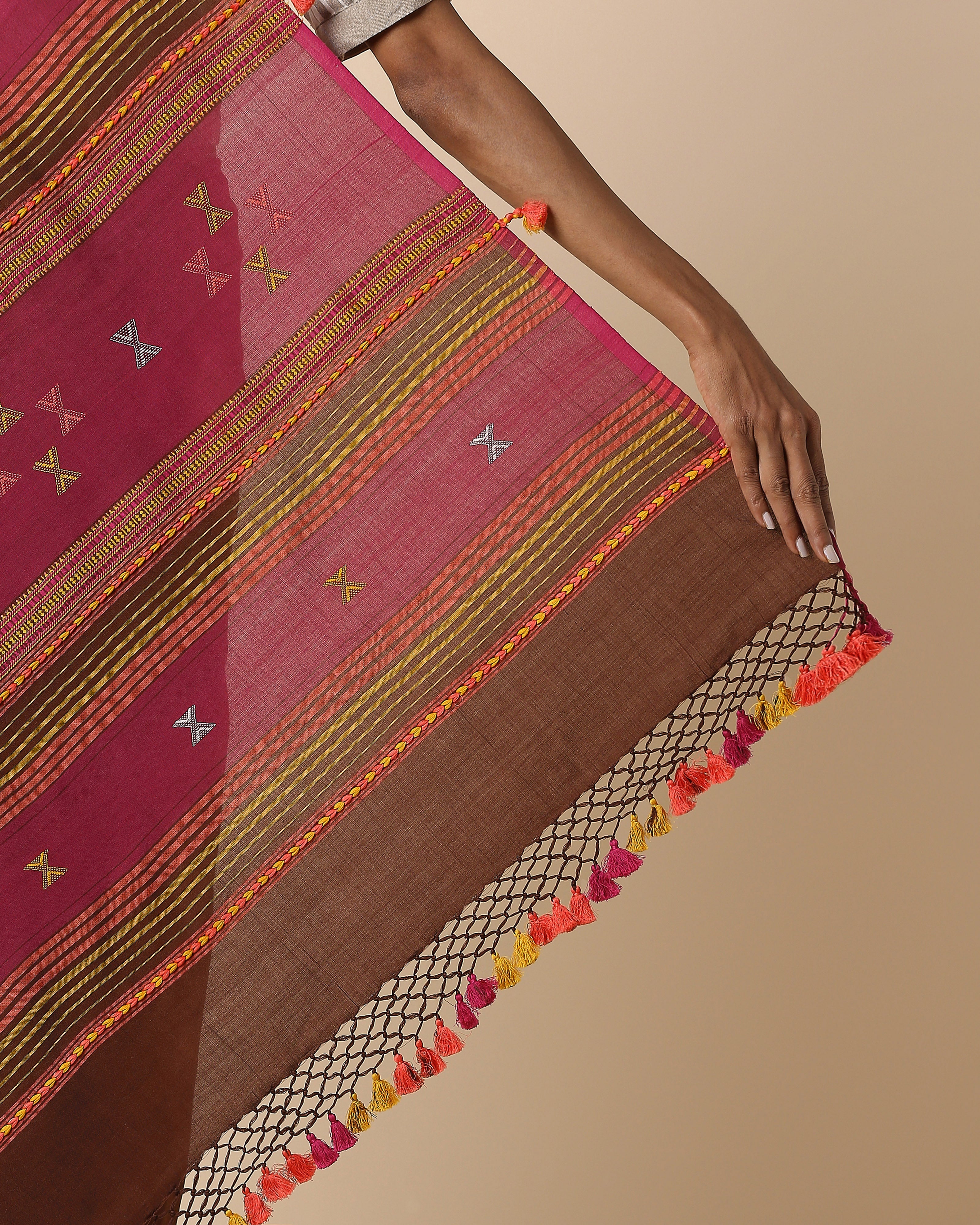 Mahir Bhujodi Extra Weft Cotton Saree