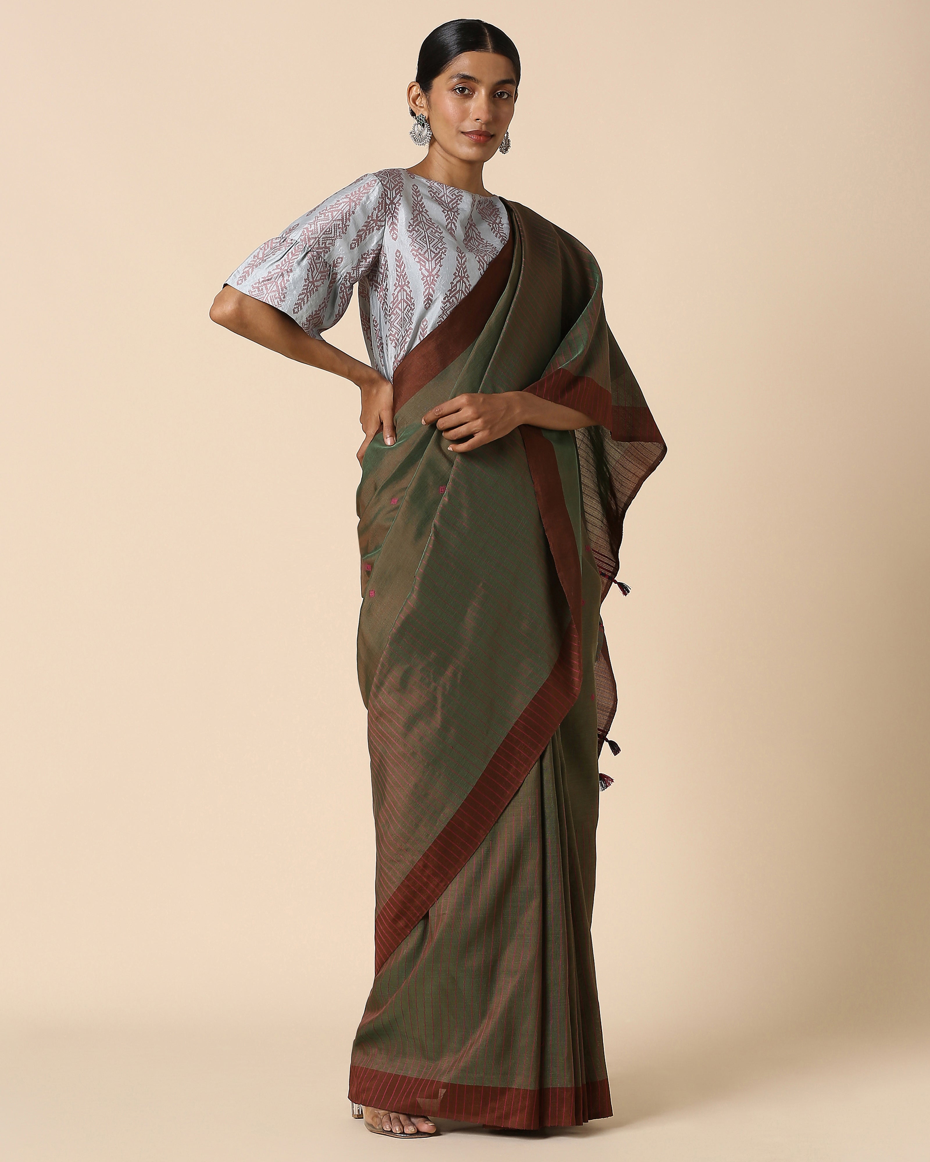 Mohita Bhujodi Extra Weft Cotton Silk Saree