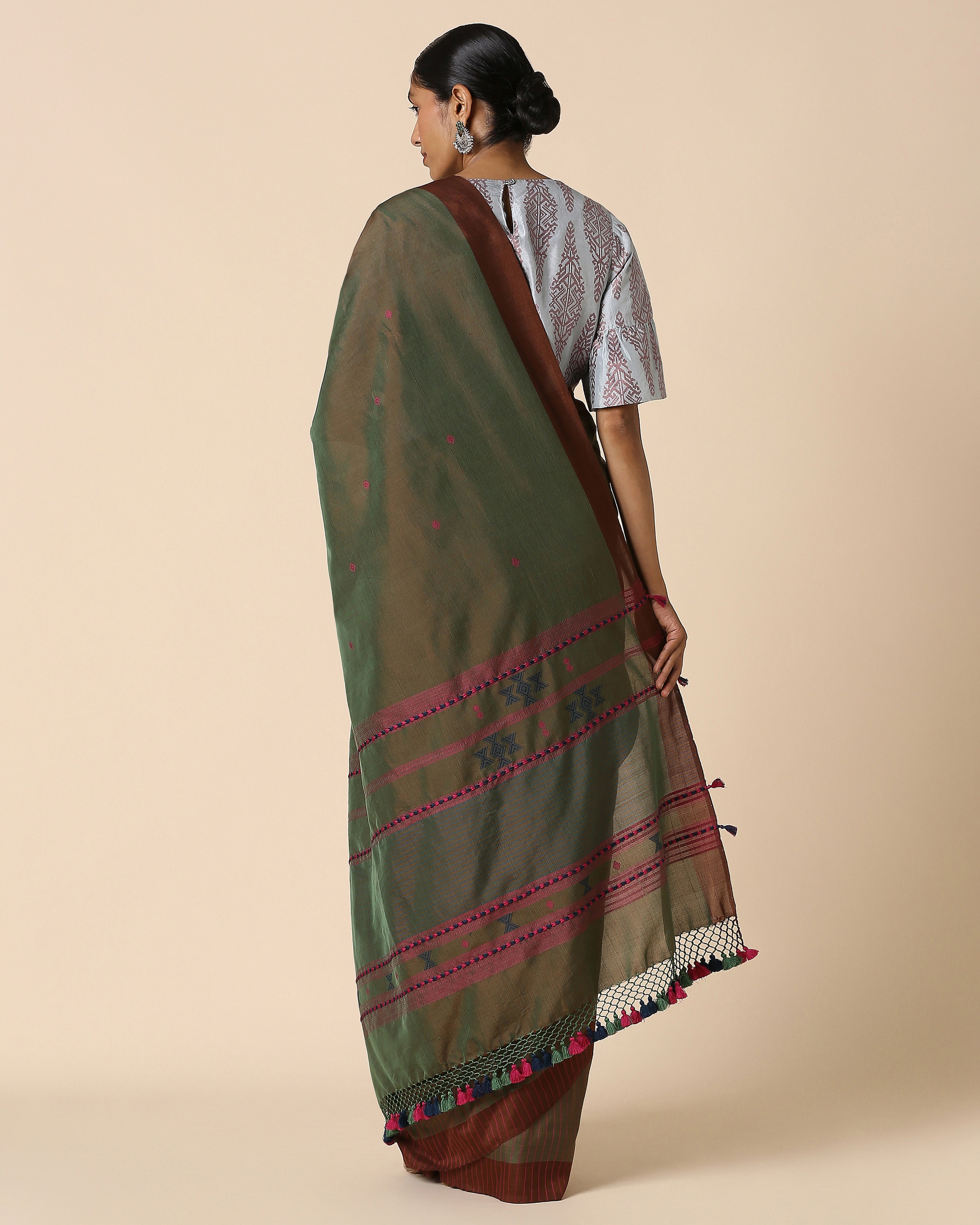 Mohita Bhujodi Extra Weft Cotton Silk Saree